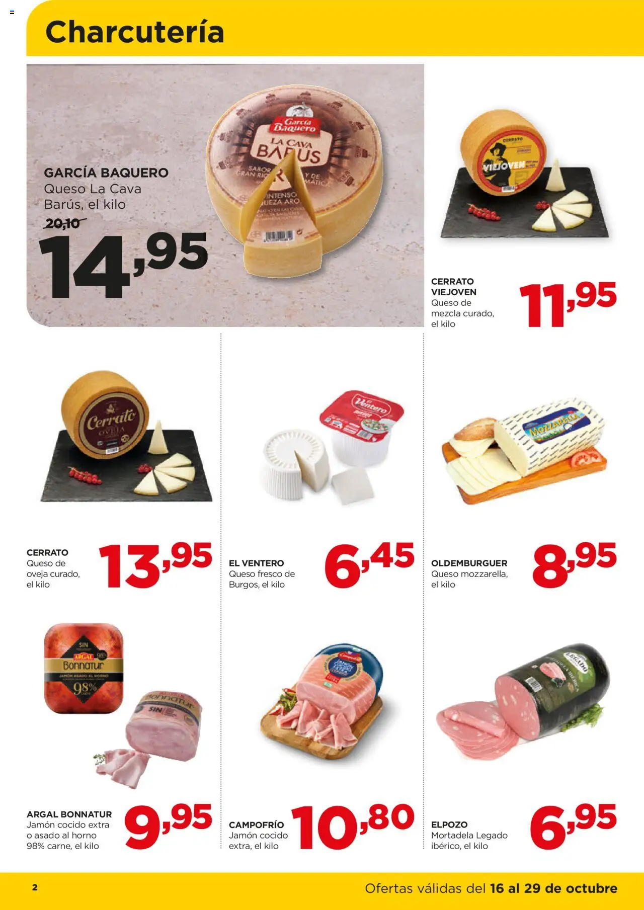 Alimerka folleto Asturias │ válido desde el 16.10.2025 | Página: 2 | Productos: Jamón, Jamón cocido, Queso fresco, Mortadela