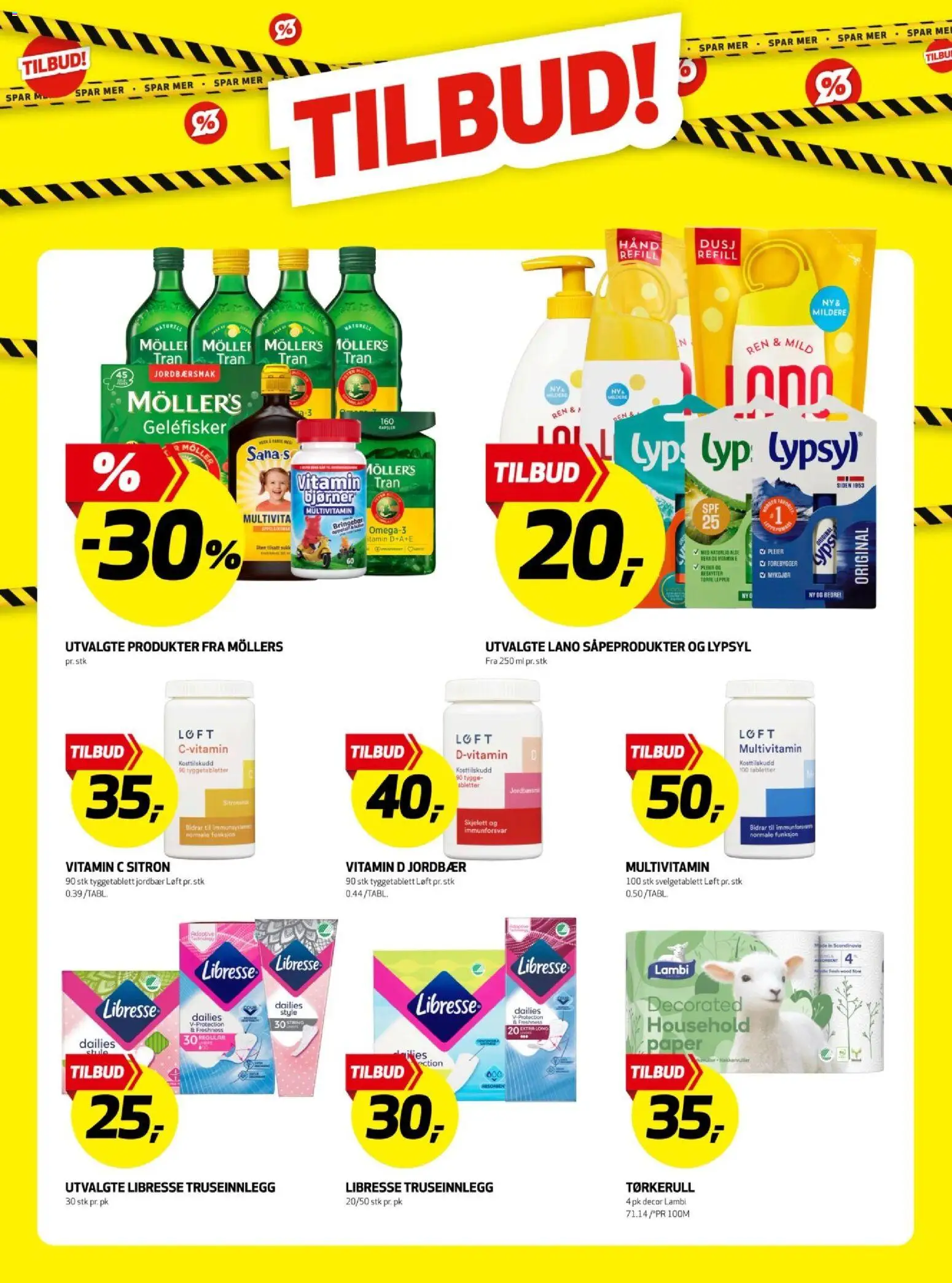 {H1} | Side: 22 | Produkter: Truseinnlegg, Sitron, Dusj, Tørkerull