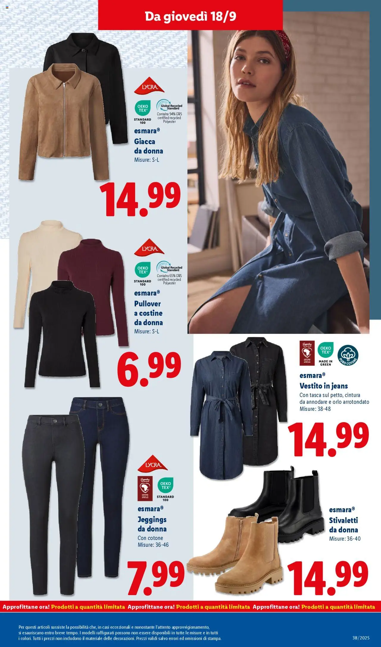 Volantino Lidl del 15.09.2025 | Pagina: 53 | Prodotti: Giacca, Cintura, Vestito, Jeans