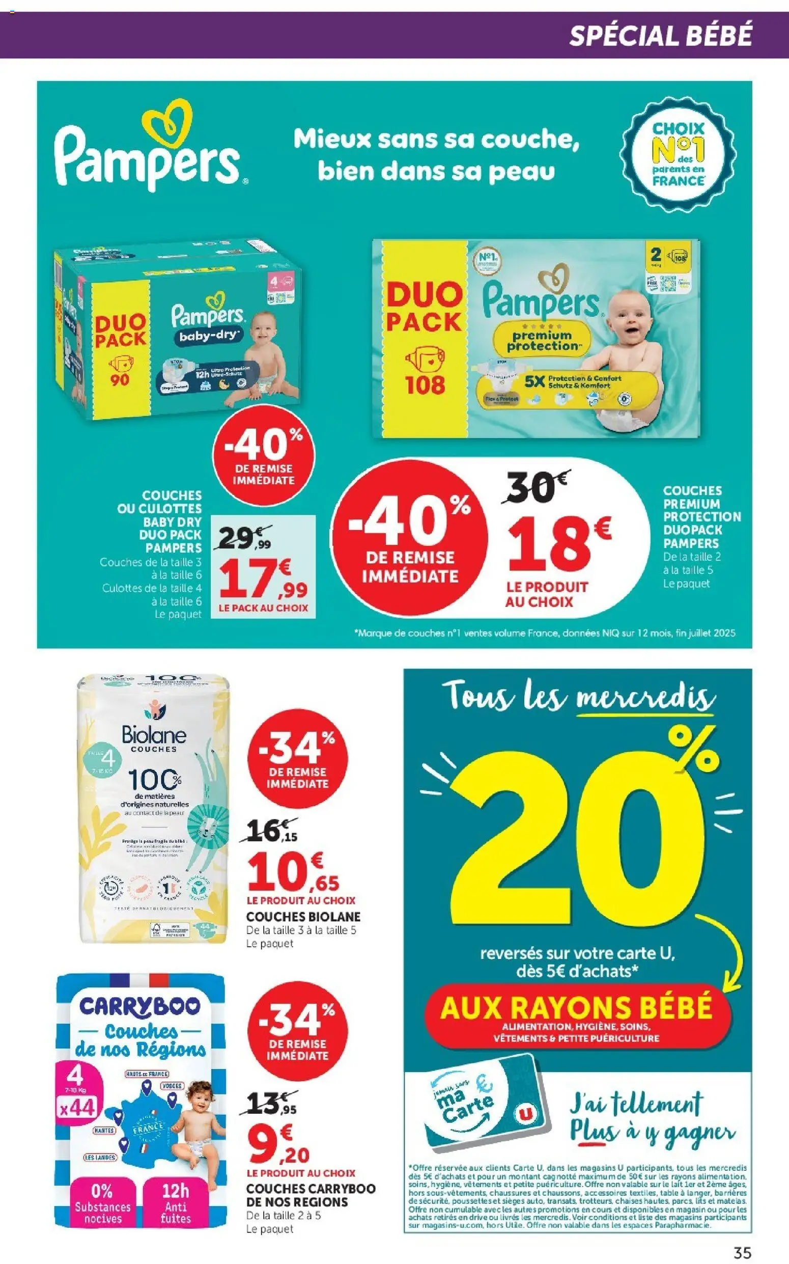 {H1} | Page: 35 | Produits: Couches, Couches Carryboo, Pampers couches, Vêtements
