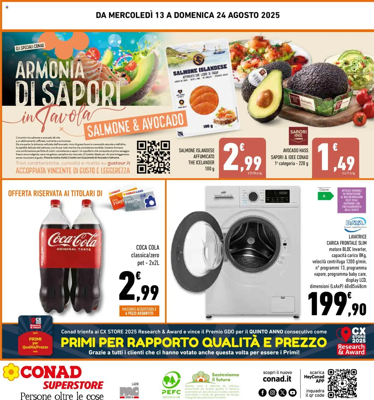 Volantino Conad del 13.08.2025 | Pagina: 32 | Prodotti: Centrifuga, Avocado, Crostini, Piatto