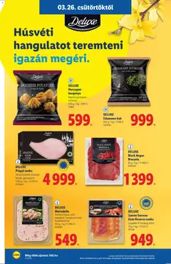 DELUXE Prágai sonka, Sertéscombból, hőkezelt, füstölt, gyorspácolt, 1250 g - amely érvényes a következő dátumtól: 26.03.2026 | Oldal: 22