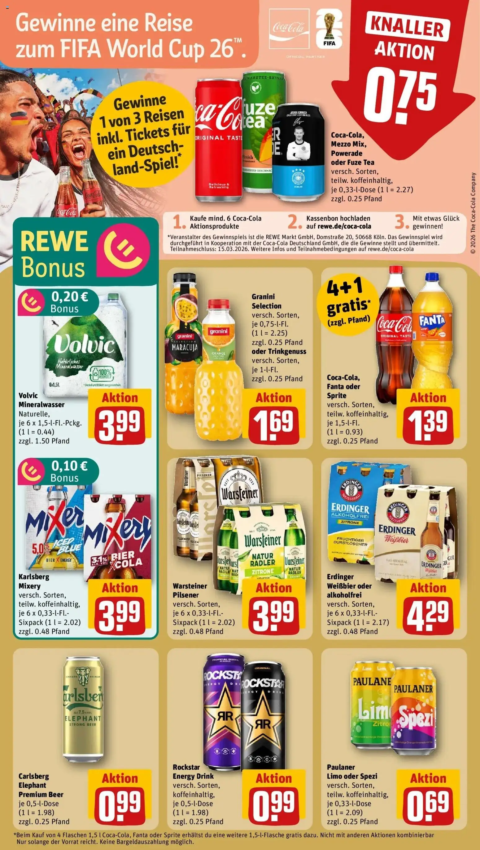 Rewe prospekt Kornwestheim	 – gültig ab 22.02.2026 | Seite: 12 | Produkte: Coca cola, Erdinger, Cola, Powerade