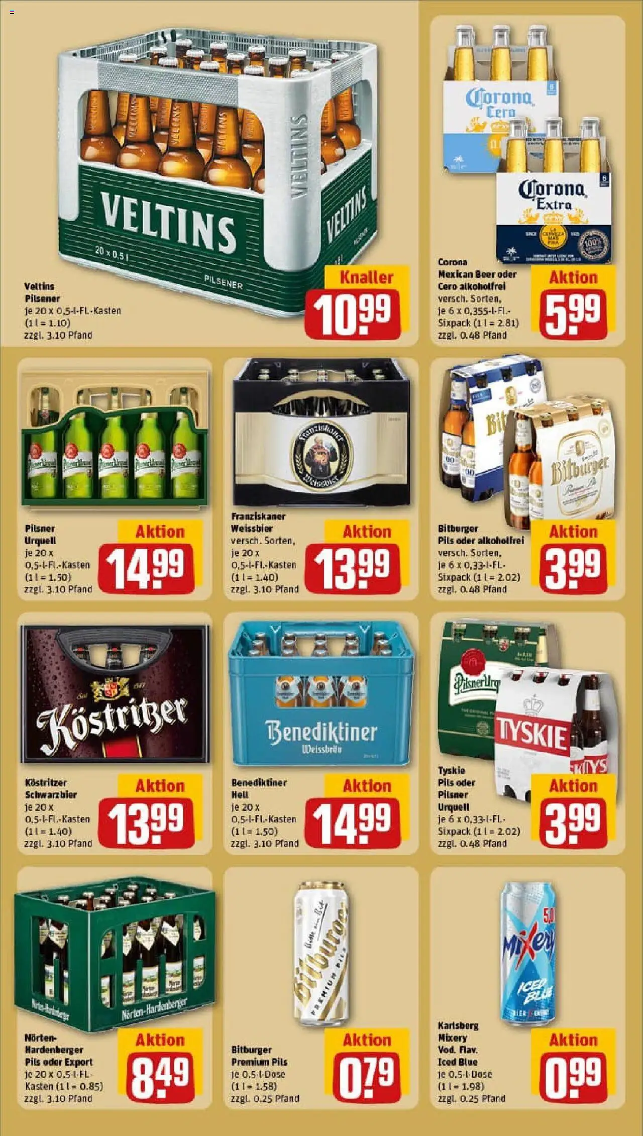 Rewe prospekt Marsberg	 – gültig ab 21.09.2025 | Seite: 19 | Produkte: Bitburger, Franziskaner, Pils, Mixery