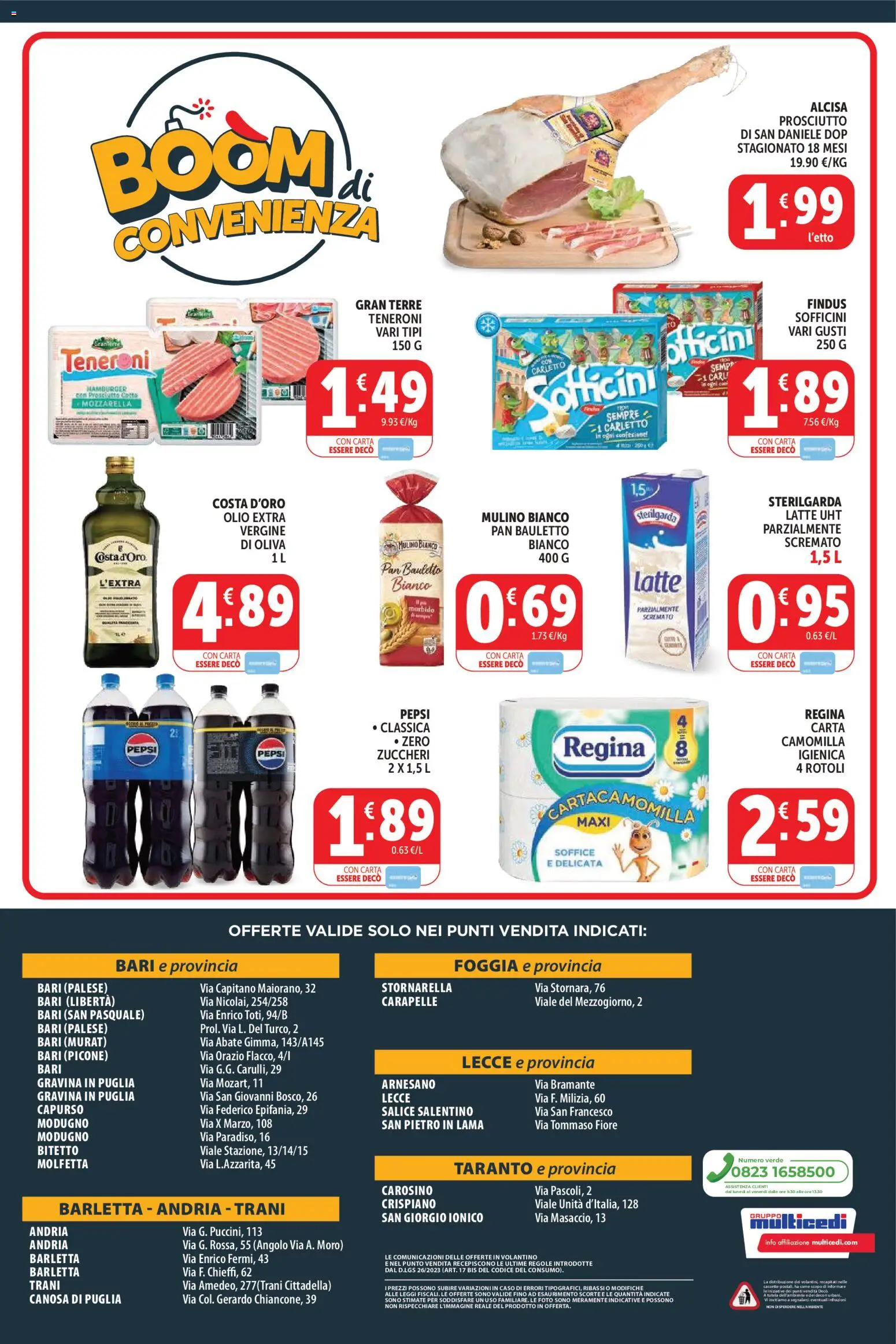 Volantino Decò del 09.04.2026 | Pagina: 12 | Prodotti: Prosciutto Cotto, Mozzarella, Olio, Prosciutto