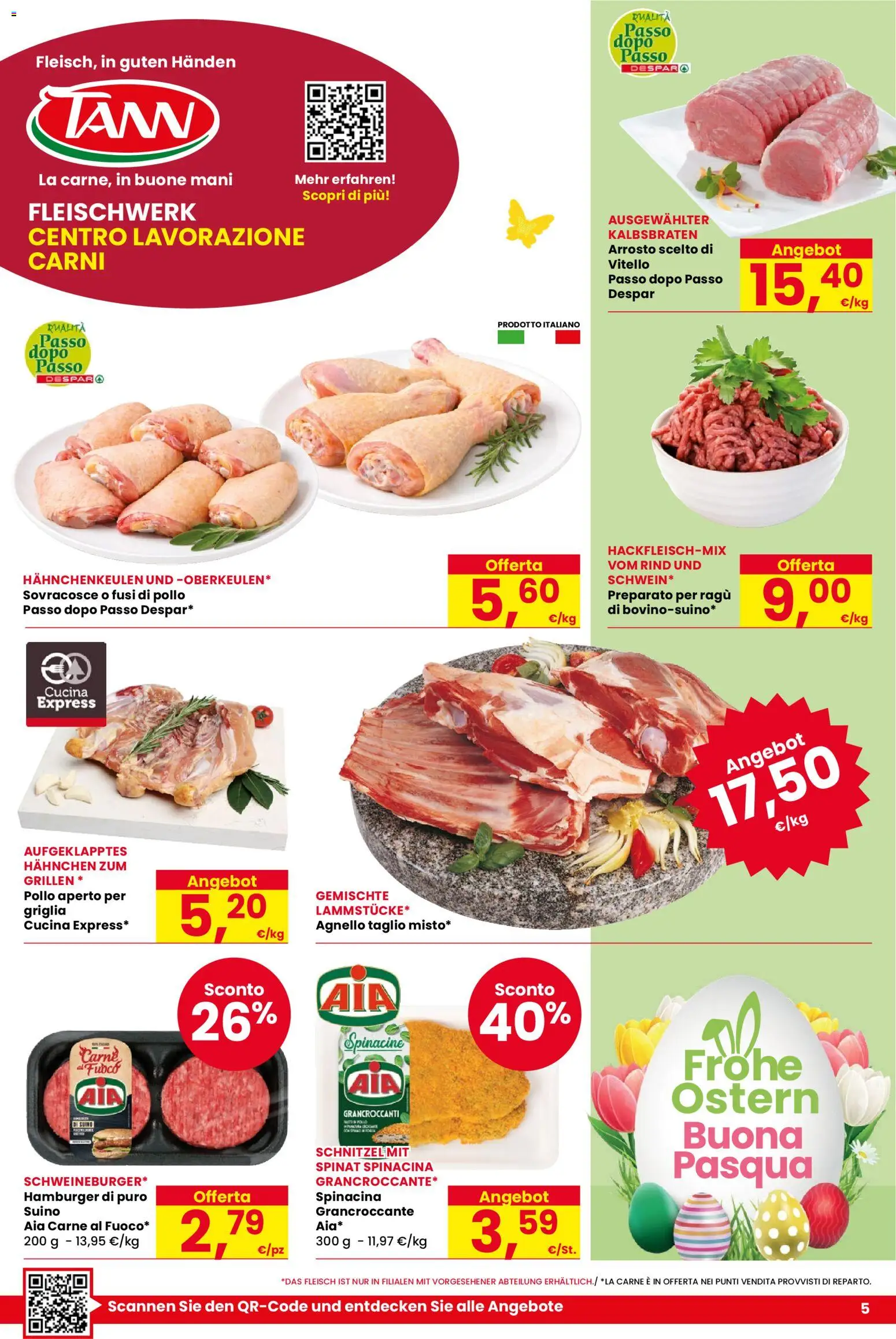 Volantino Despar del 26.03.2026 | Pagina: 5 | Prodotti: Arrosto, Pollo, Suino, Hamburger