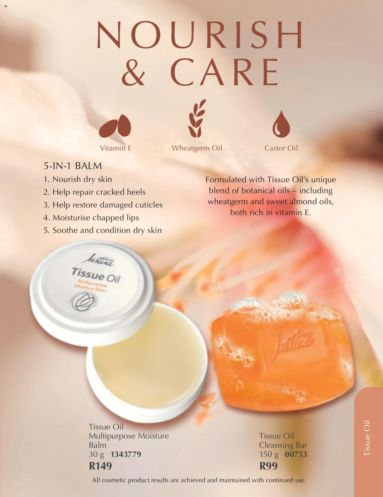 New Justine catalogue – valid from 01.03.2026 | Page: 9 | Products: Tissue oil, Oil
