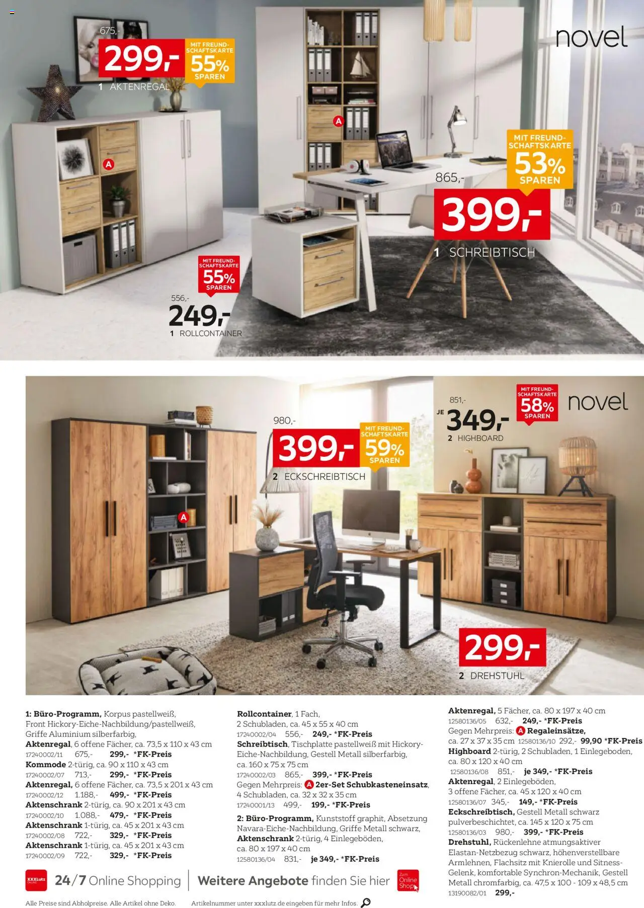 XXXL Lutz Büro Spezial - gültig ab dem 04.08.2025 | Seite: 4 | Produkte: HIghboard, Kommode, Rollcontainer, Aktenregal