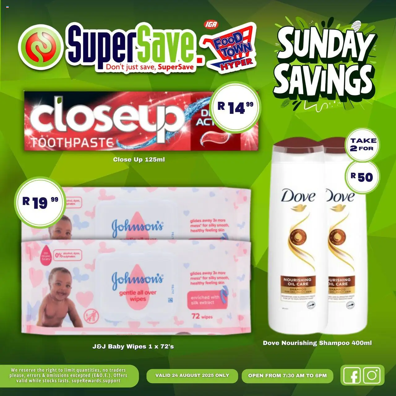 Super Save Sunday Deals │ valid from 24.08.2025 | Page: 2 | Products: Oil, Shampoo, Toothpaste