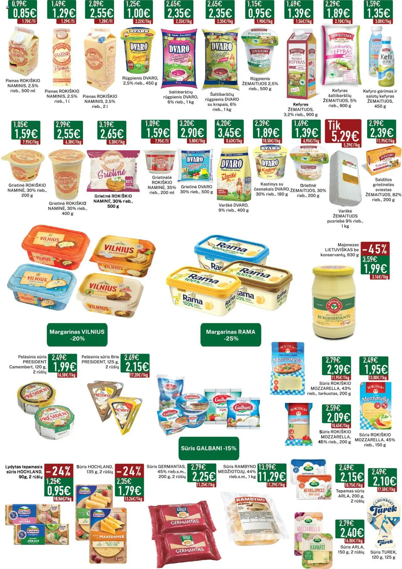 Elimart - TAU leidinys│galioja nuo 04.08.2025 | Puslapis: 6 | Prekių: Pelėsinis sūris, Margarinas, Pienas, Grietinė