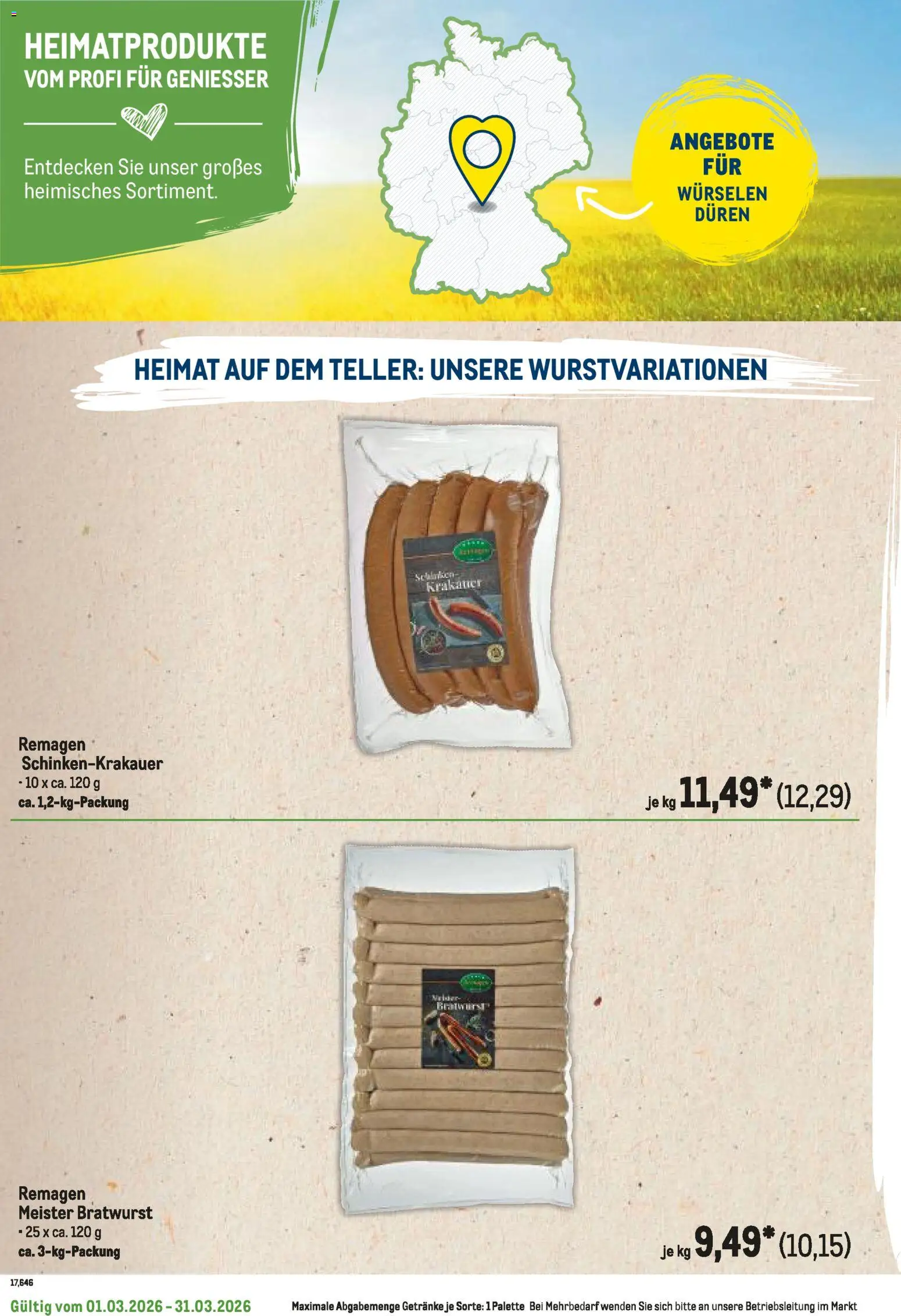 Metro Regionaler Flyer – gültig ab 01.03.2026 | Seite: 24 | Produkte: Bratwurst