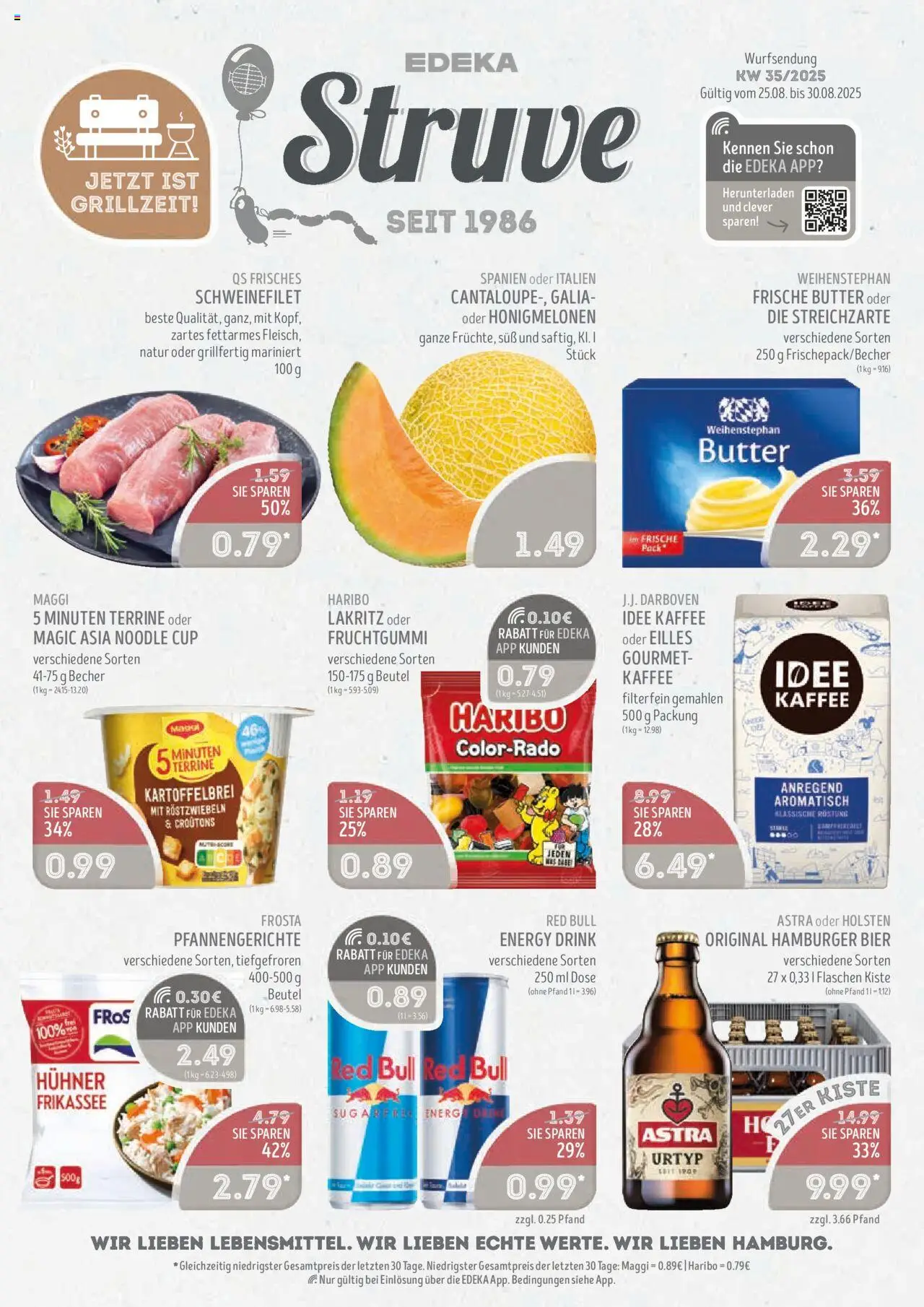 Edeka Struve Prospekt 	 - gültig ab dem 25.08.2025 | Seite: 1 | Produkte: Idee kaffee, Maggi, Haribo, Butter