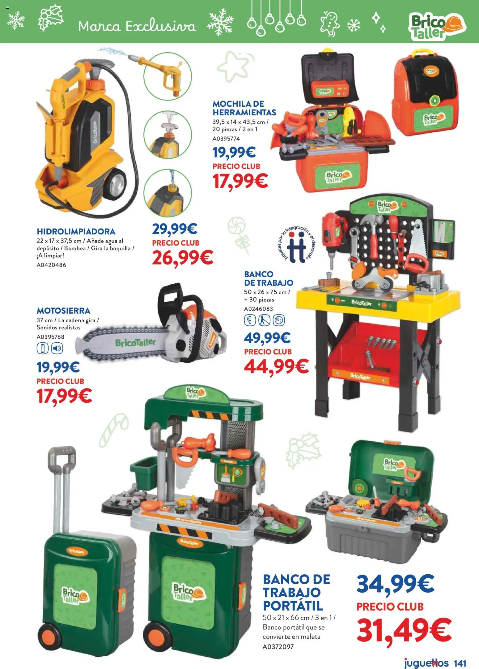 Juguettos catálogo Navidad │ válido desde el 27.10.2025 | Página: 141 | Productos: Hidrolimpiadora, Motosierra, Mochila, Maleta