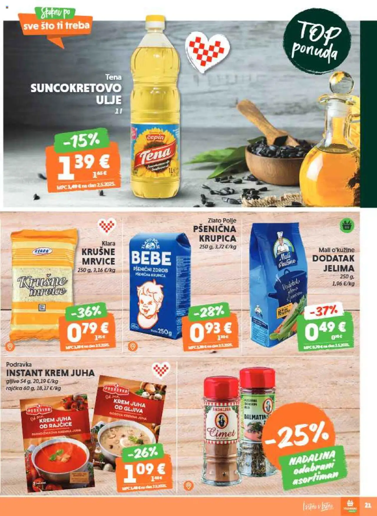 Studenac katalog | vrijedi od 22.10.2025 | Stranica: 21 | Proizvodi: Ulje, Podravka, Juha, Rajčica