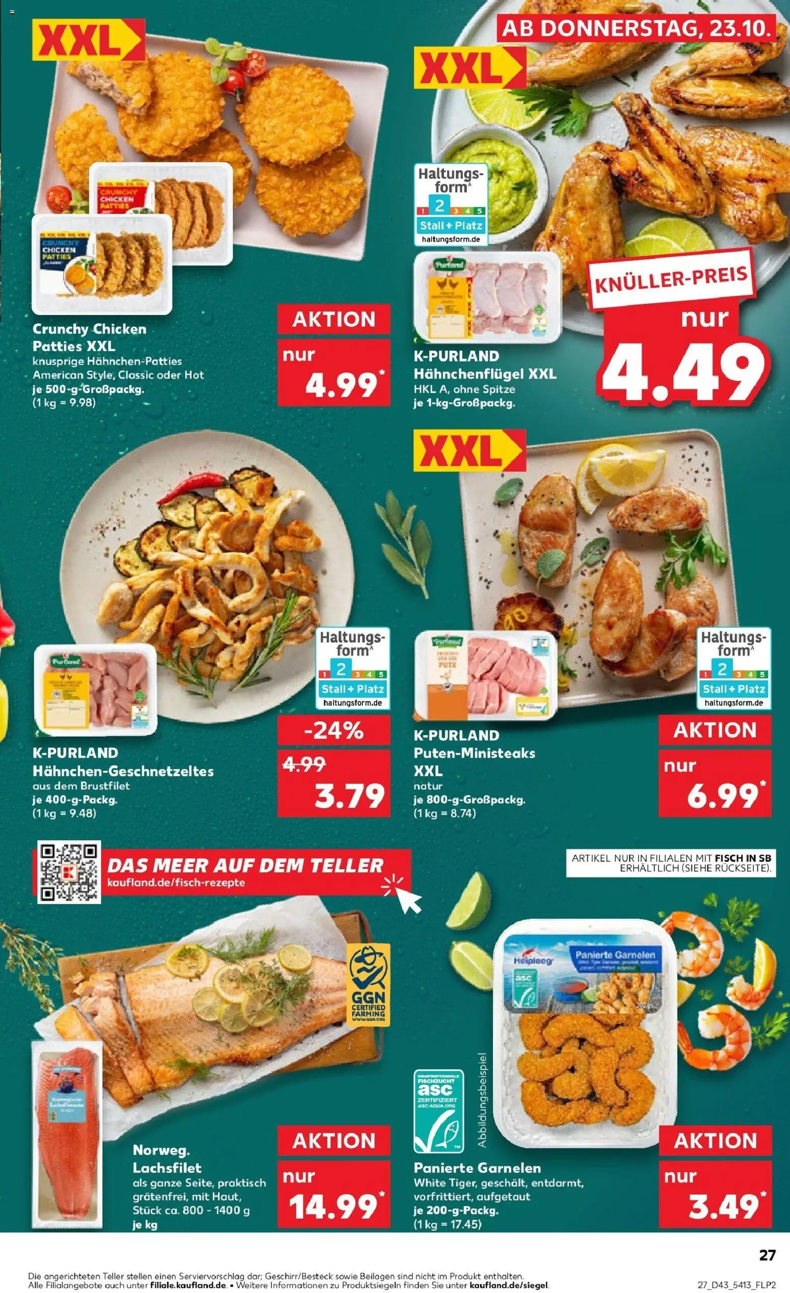 Kaufland prospekt Remscheid	 – gültig ab 27.10.2025 | Seite: 27 | Produkte: Garnelen, Fisch