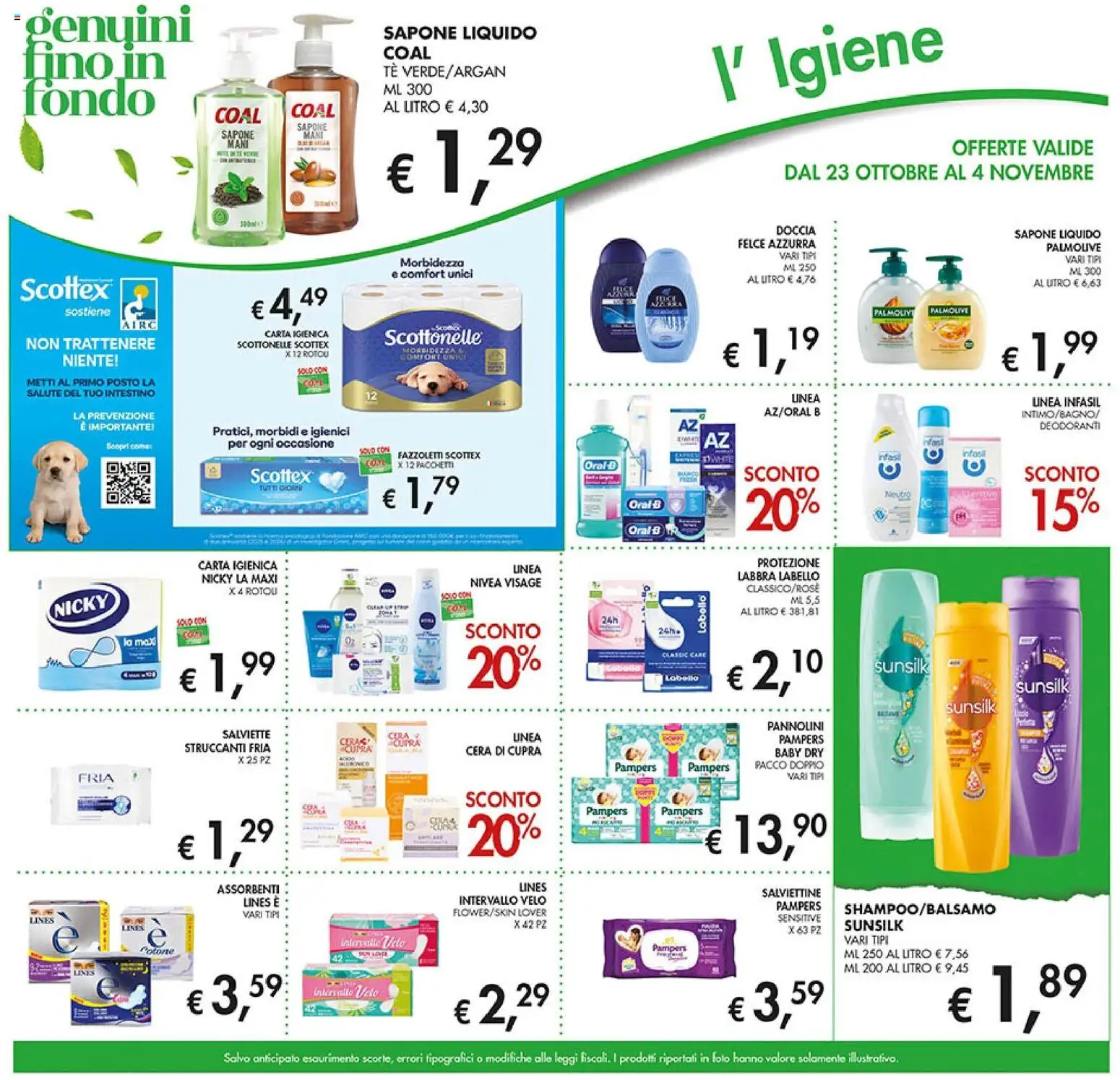 Volantino Coal del 23.10.2025 | Pagina: 21 | Prodotti: Carta igienica, Sapone, Fazzoletti, Doccia