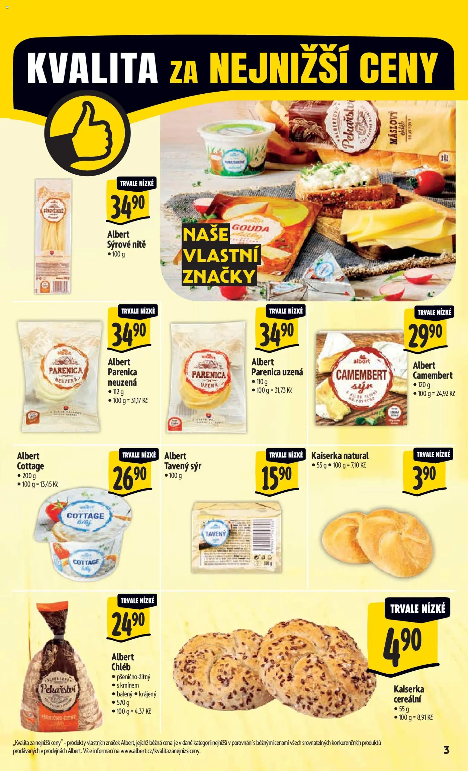 Albert leták - Hypermarket od 18.02.2026 | Strana: 9 | Produkty: Gouda, Kaiserka, Chléb, Camembert