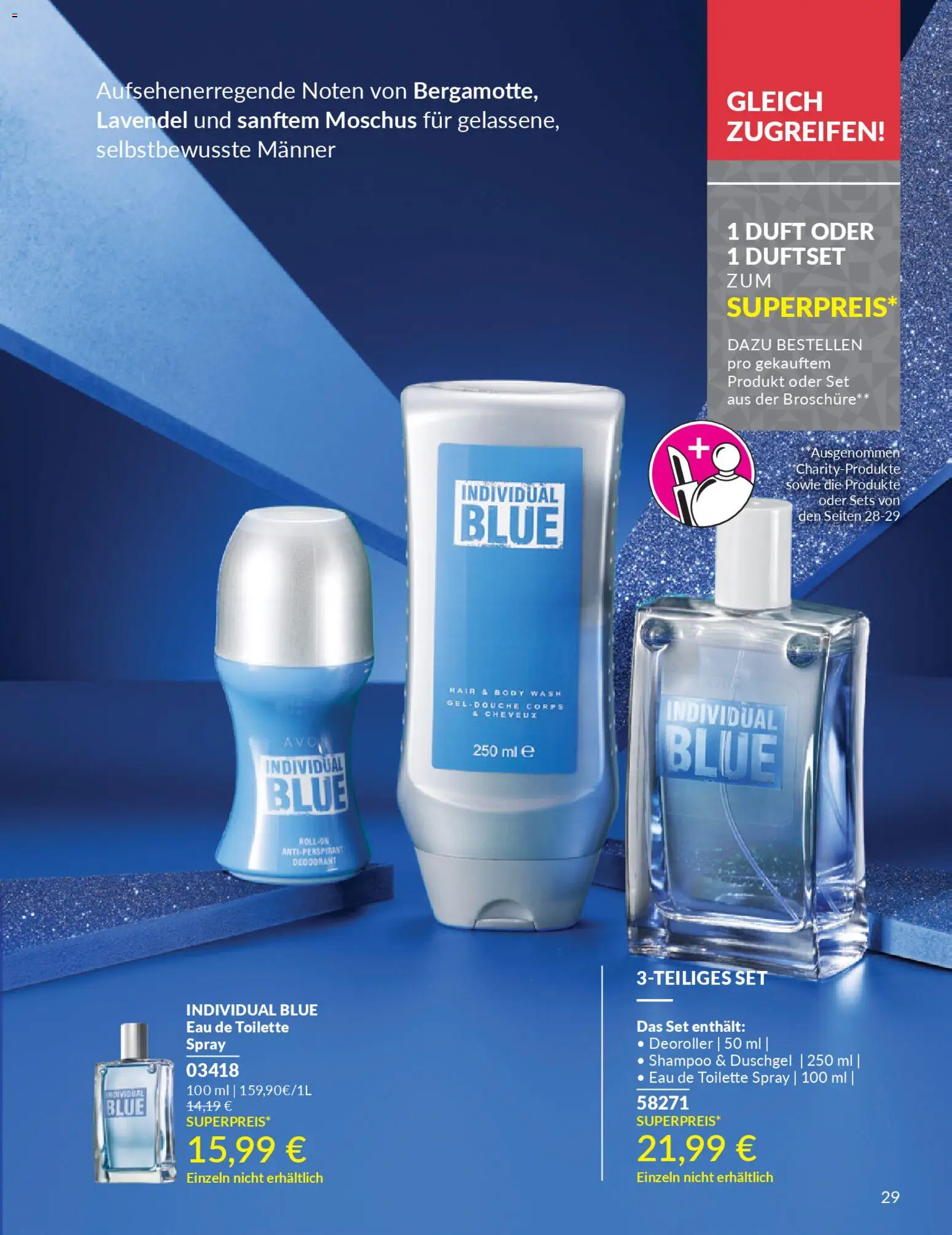AVON Katalog Dezember 2025 – gültig ab 01.12.2025 | Seite: 31 | Produkte: Duft, Eau de Toilette, Shampoo, Duschgel