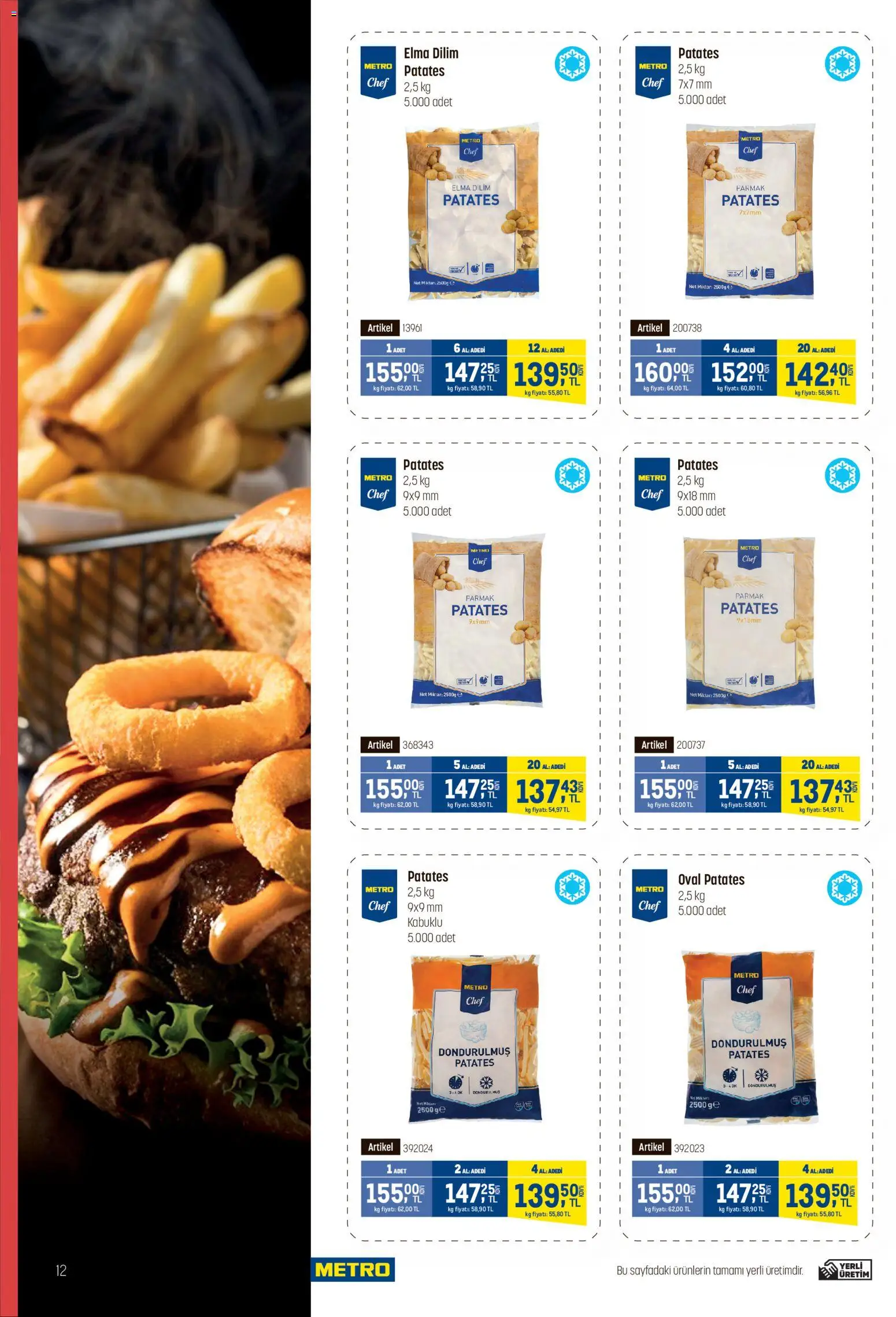 Metro - Fast Food Kataloğu - 18.03.2026 tarihinden itibaren geçerlidir | Sayfa: 12 | Ürünler: Elma, Patates