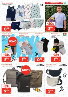 Interspar katalog | vrijedi od 23.07.2025 | Stranica: 45 | Proizvodi: Majica, Čarape, Bokserice, Torbica