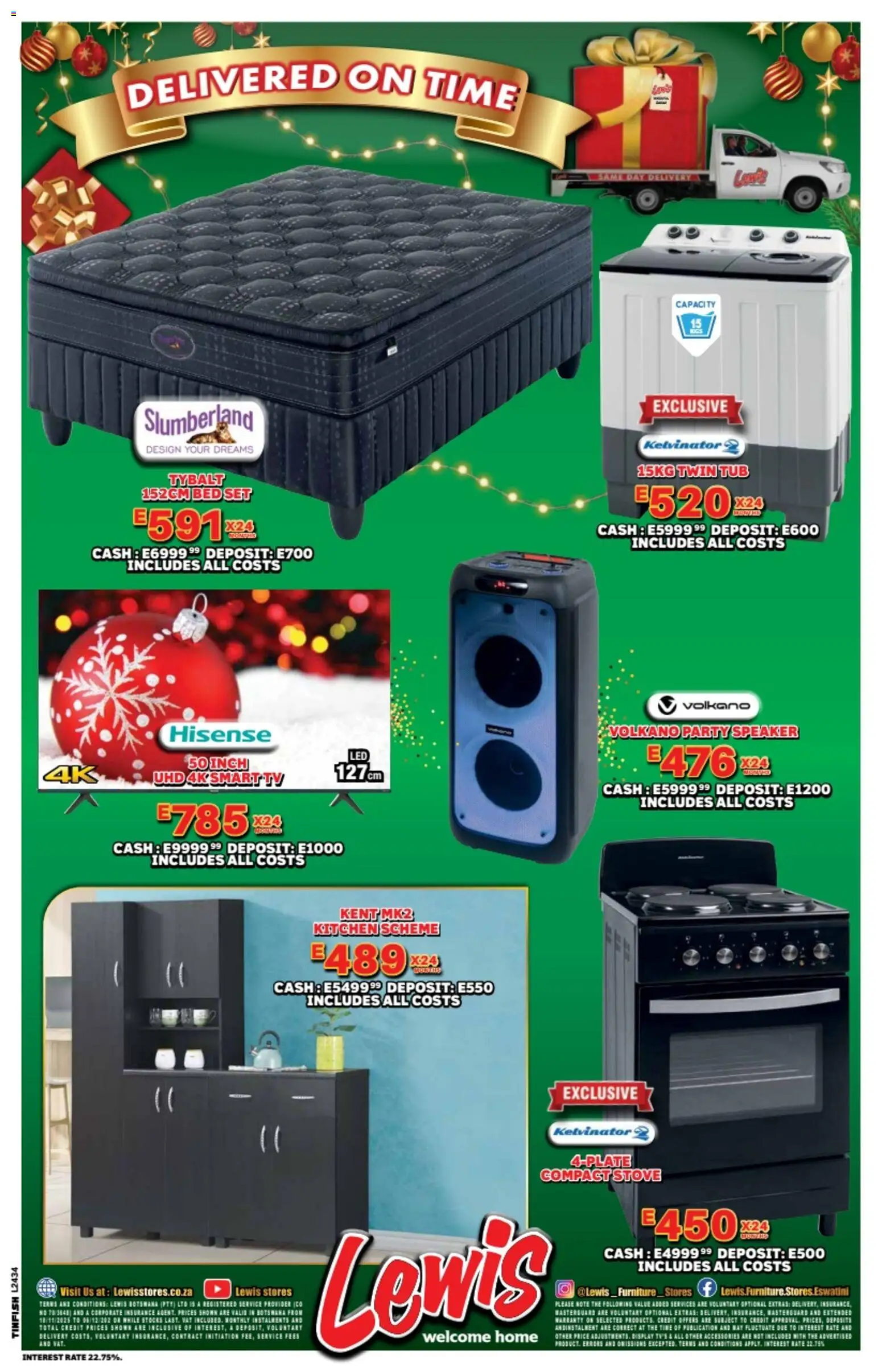 New Lewis Stores catalogue – valid from 10.11.2025 | Page: 24 | Products: Speaker, Stove, Bed, TV