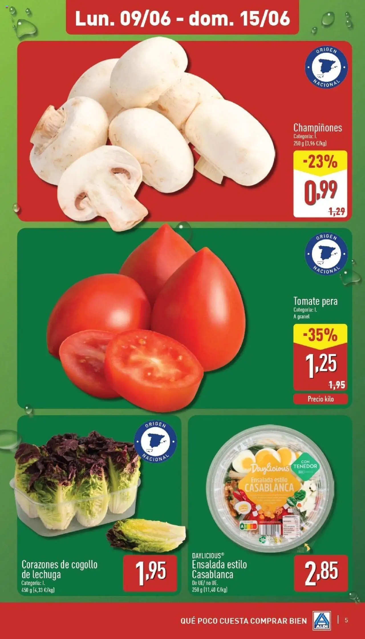 Aldi folleto Península │ válido desde el 09.06.2025 | Página: 5 | Productos: Ensalada