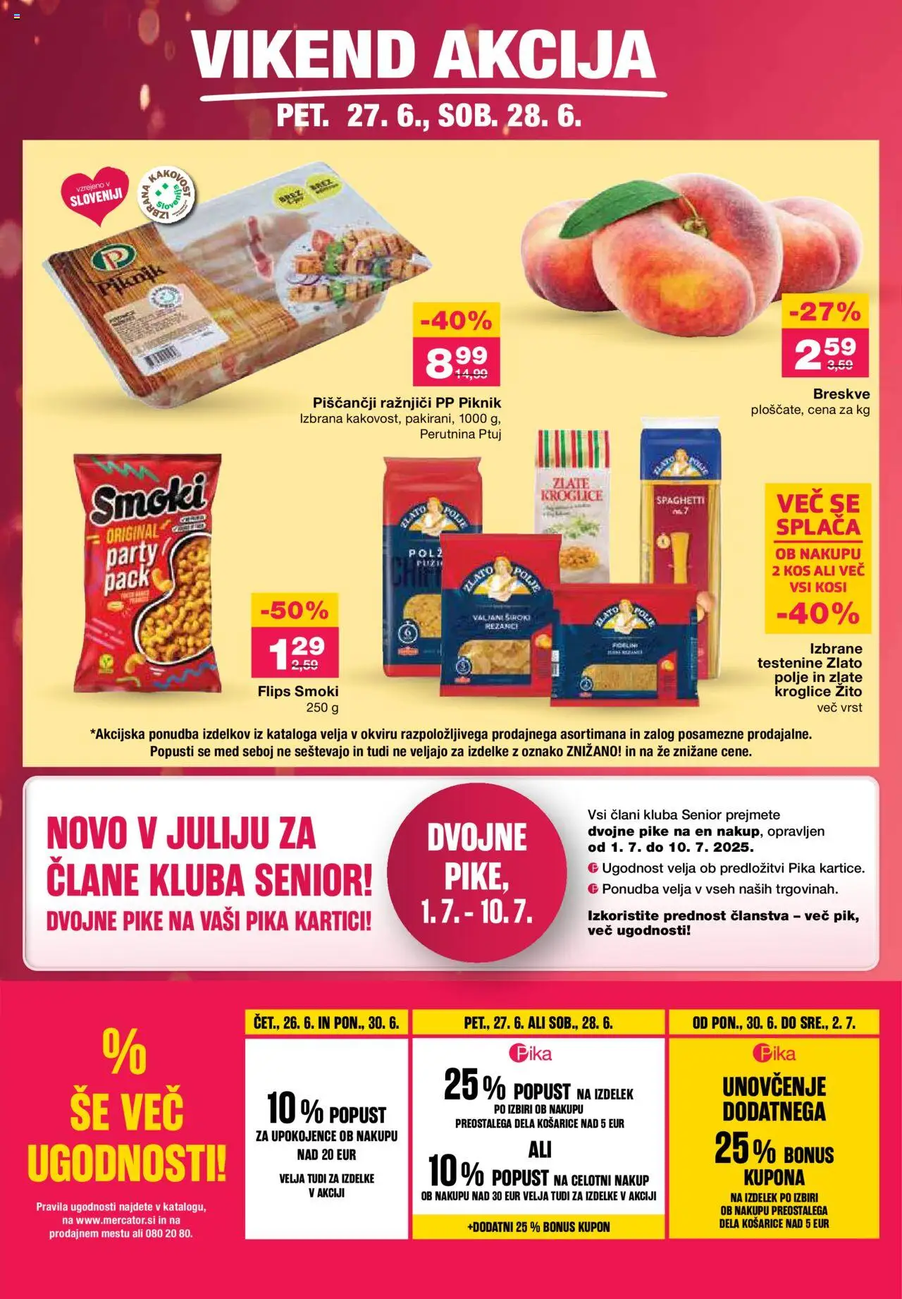 Mercator katalog │ velja od 26.06.2025 | Stran: 42 | Izdelki: Rezanci, Kos, Flips, Testenine