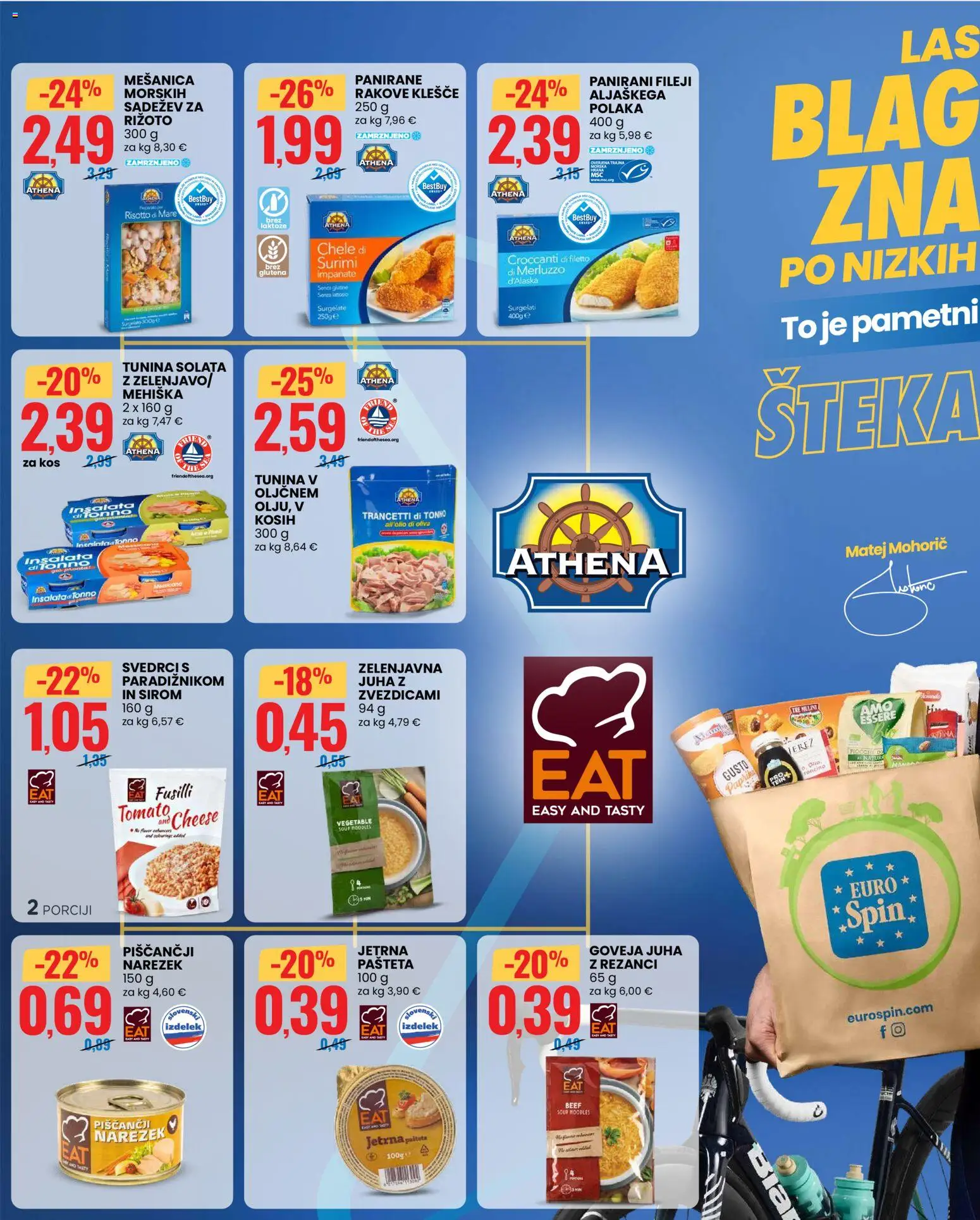 Novi Eurospin katalog ponudbe – veljaven od 19.03.2026 | Stran: 4 | Izdelki: Juha, Tuna, Narezek, Kos