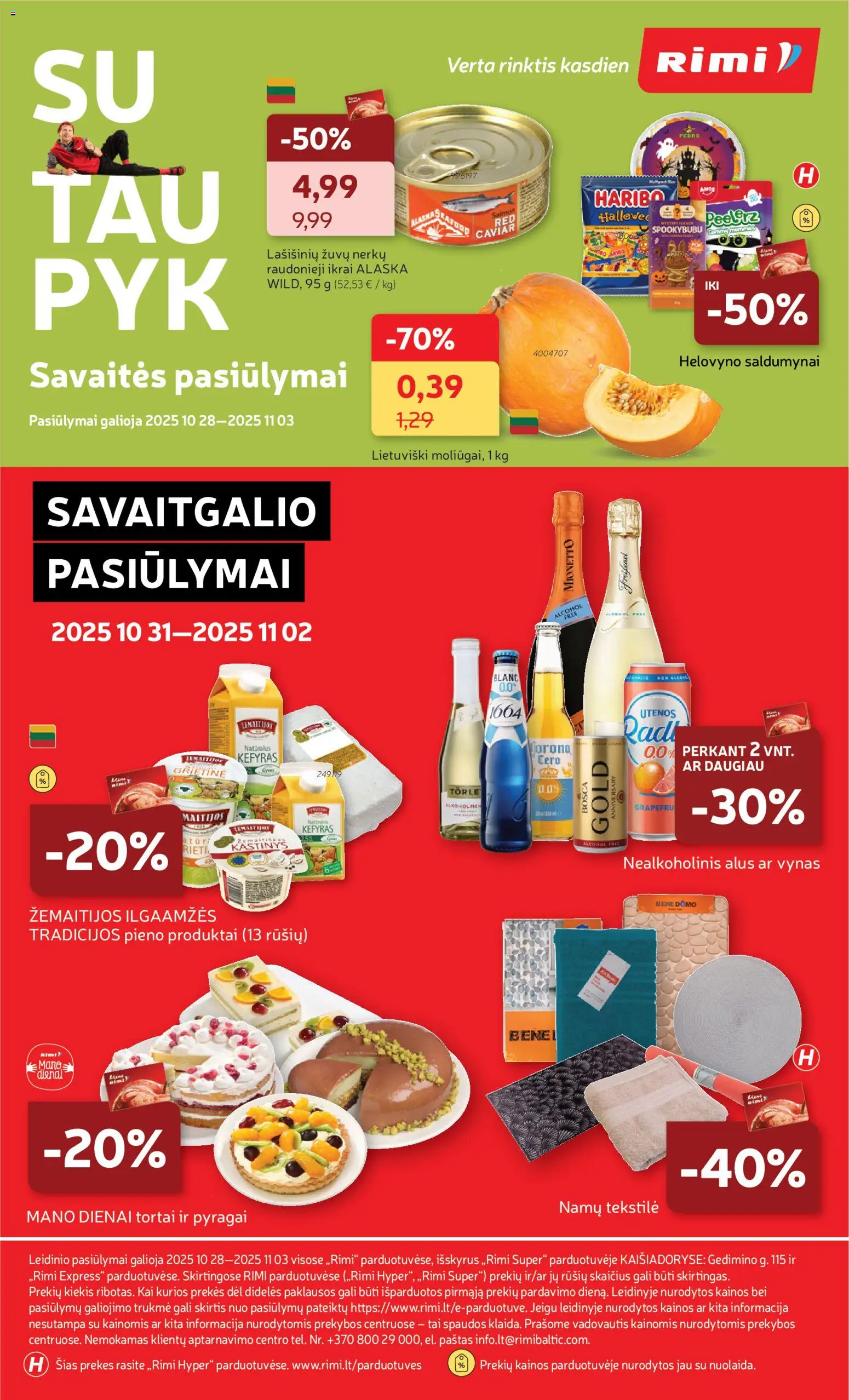 Rimi akcijos nuo 28.10.2025 | Puslapis: 38 | Prekių: Nealkoholinis alus, Vynas, Alus, Grietinė