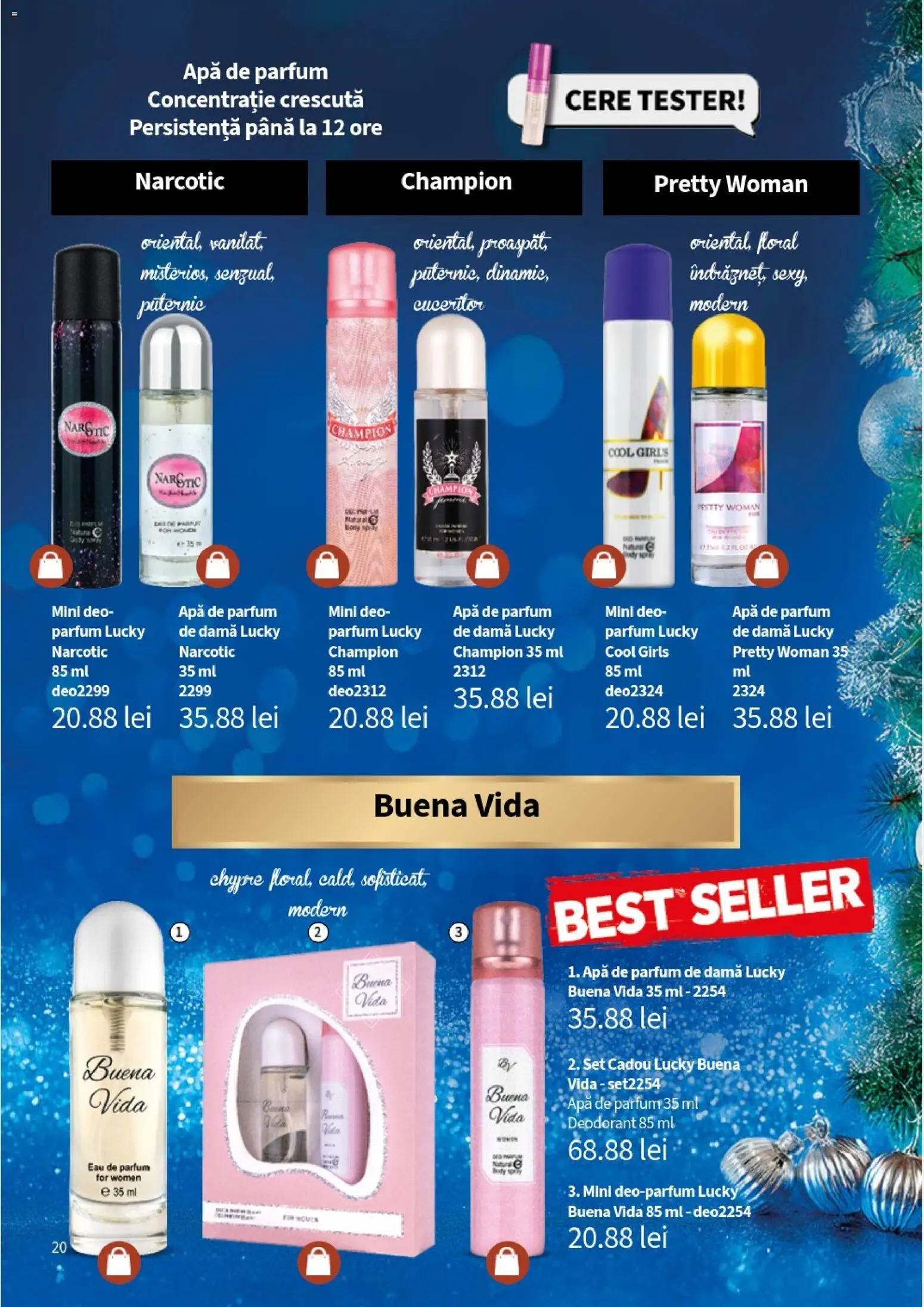 Noul catalog Lady’s – valabil de la 10.11.2025 | Pagină: 22 | Produse: Apă de parfum, Body, Deodorant, Apă