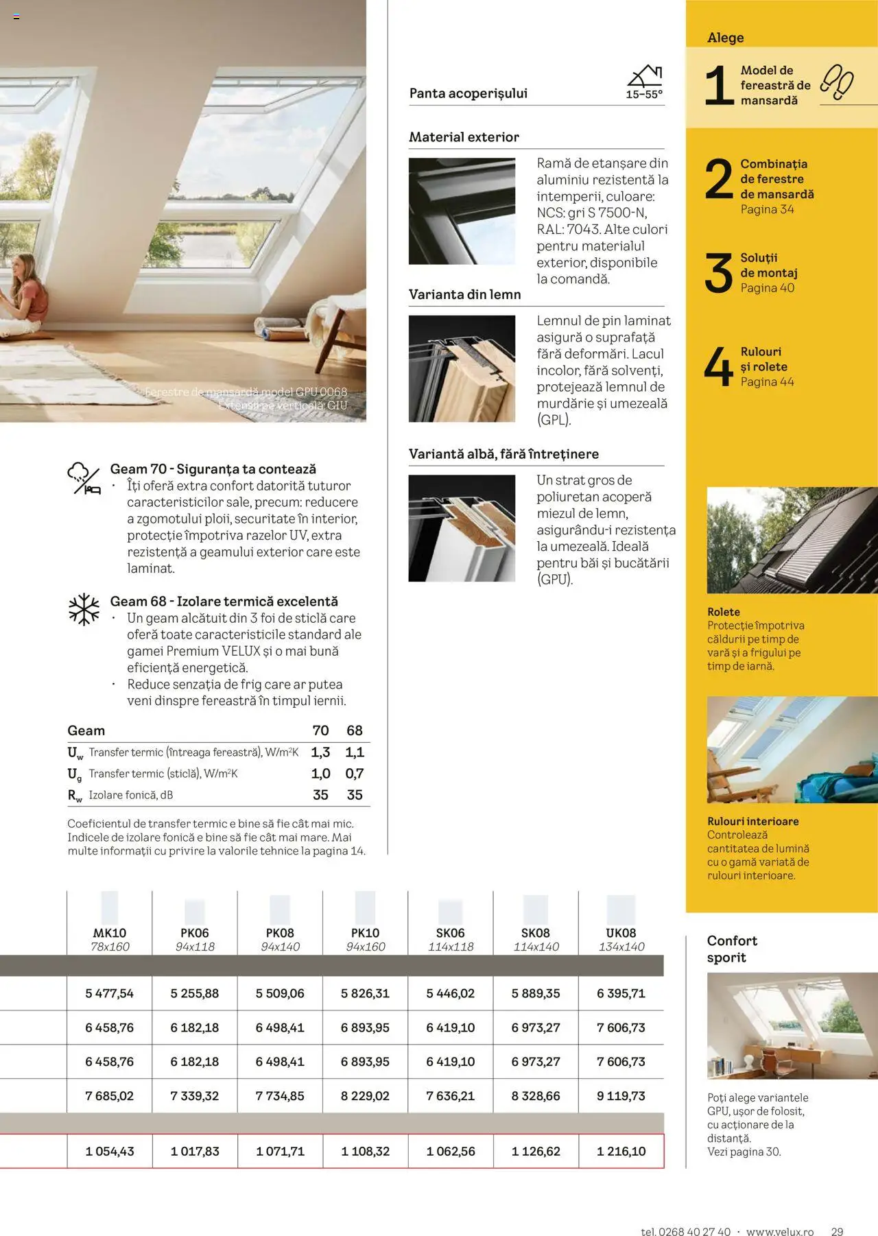 Catalog Velux – valabil de la 25.02.2025 | Pagină: 29 | Produse: Tavuk suyu, Fereastră