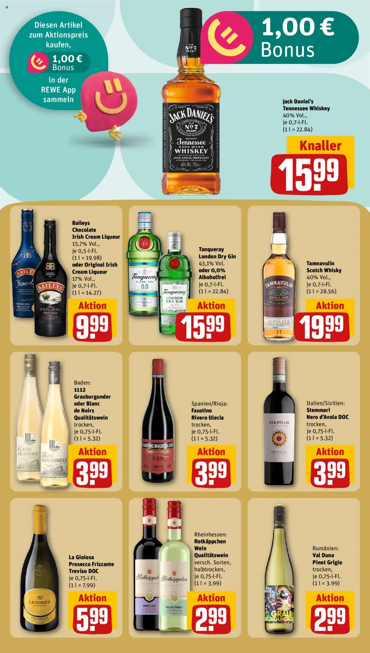 Rewe Prospekt 	 – gültig ab 22.09.2025 | Seite: 19 | Produkte: Jack Daniel's, Rotkäppchen, Gin, Whiskey