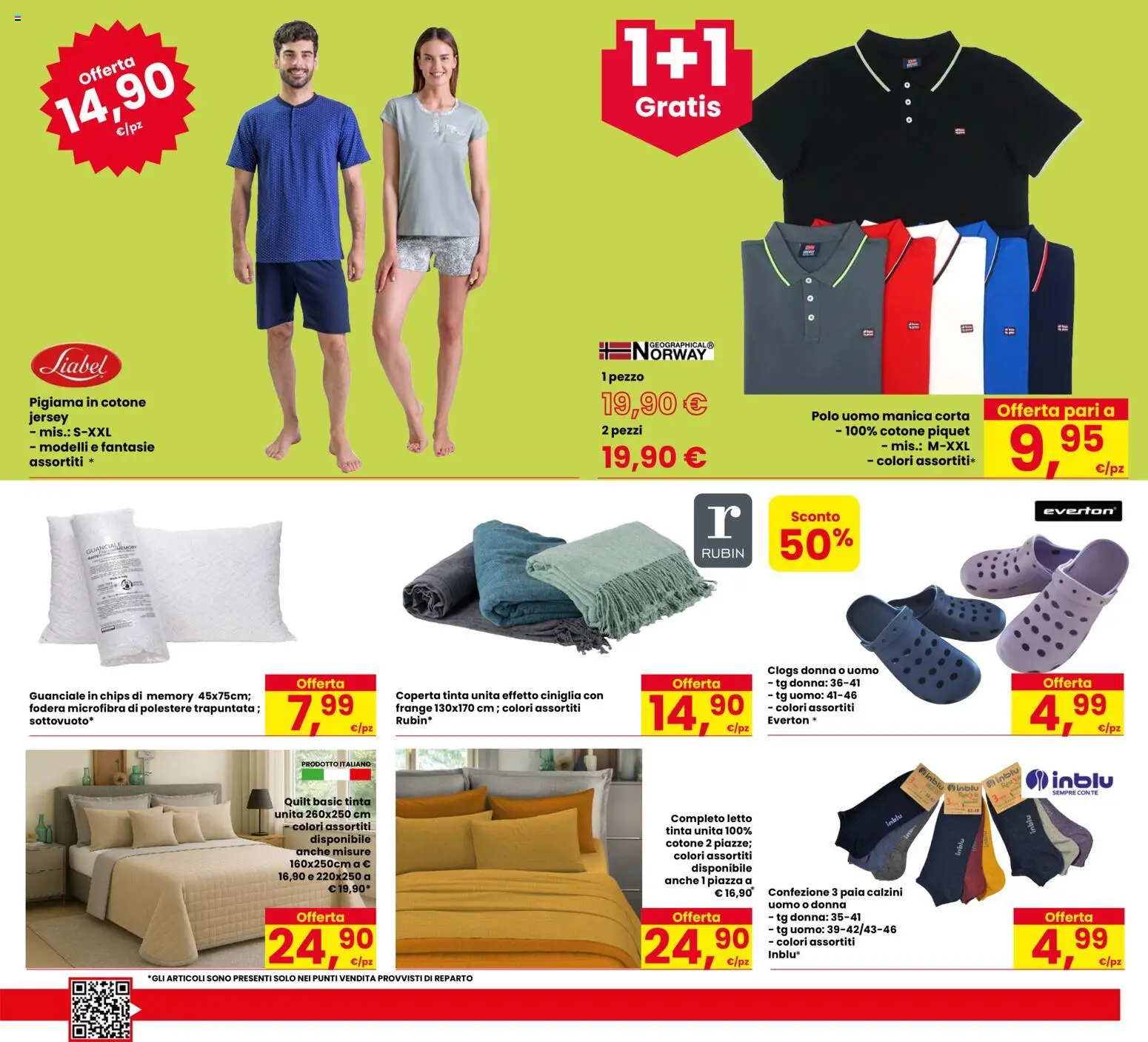 Volantino Despar del 21.04.2026 | Pagina: 19 | Prodotti: Calzini, Pigiama, Letto, Guanciale