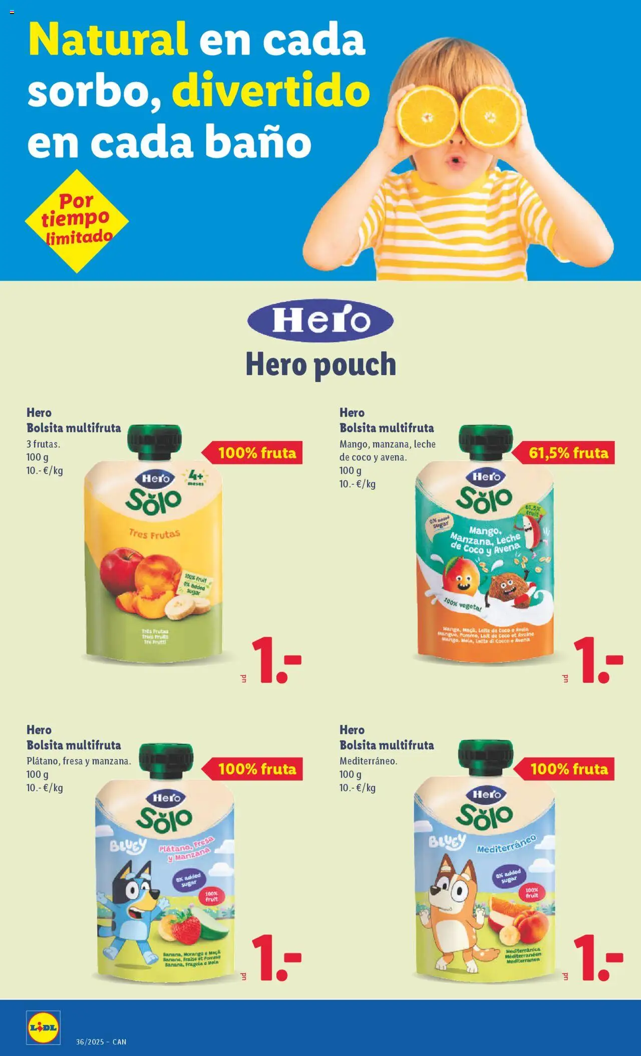 Lidl - Canarias │ válido desde el 01.09.2025 | Página: 34 | Productos: Leche, Τυρόπιτα, Manzana, Baño