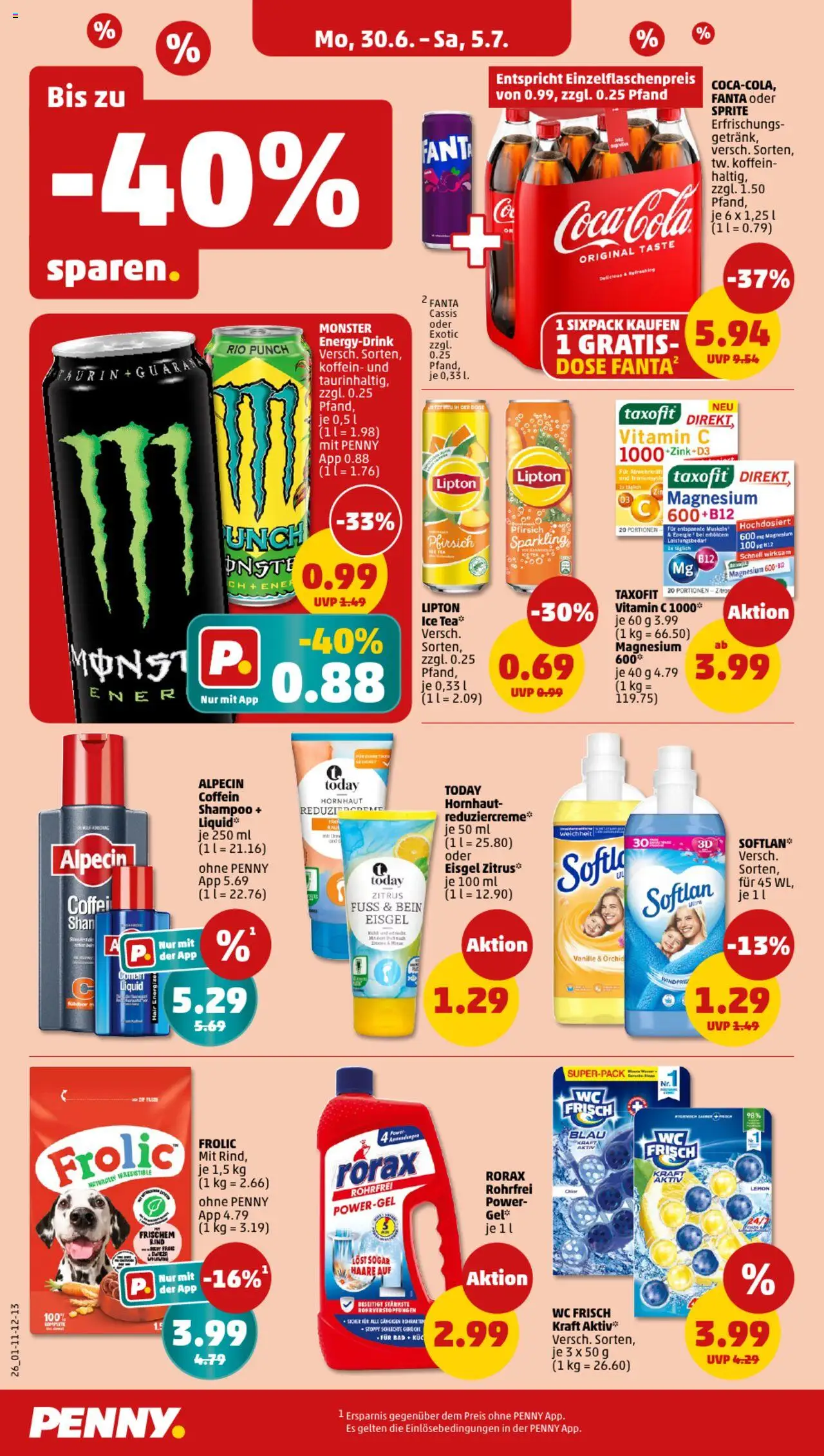 Penny Prospekt 	 - gültig ab dem 30.06.2025 | Seite: 26 | Produkte: Energy, Bad, Monster, Pfirsich