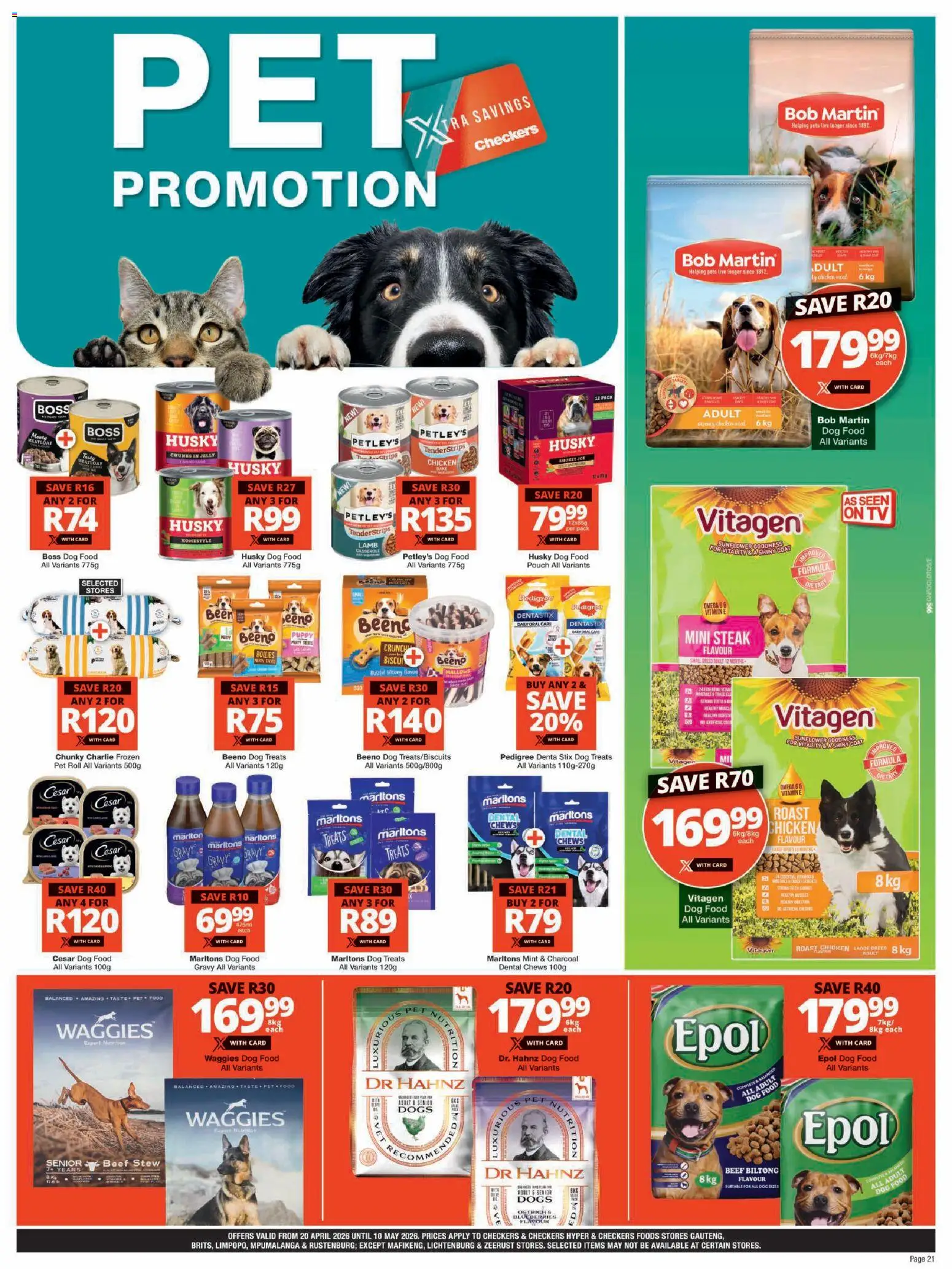 New Checkers catalogue – valid from 20.04.2026 | Page: 21 | Products: Blueberries, TV, Chicken, Beef