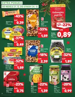 Kaufland leták platný od 18.12.2025 | Strana: 76 | Produkty: Paprika, Čaj, Orechy, Broskyne