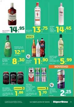 Vista previa HiperDino folleto válido desde el 24.03.2026 | Página: 23 | Productos: Licor, Ron, Vodka, Πρίζες