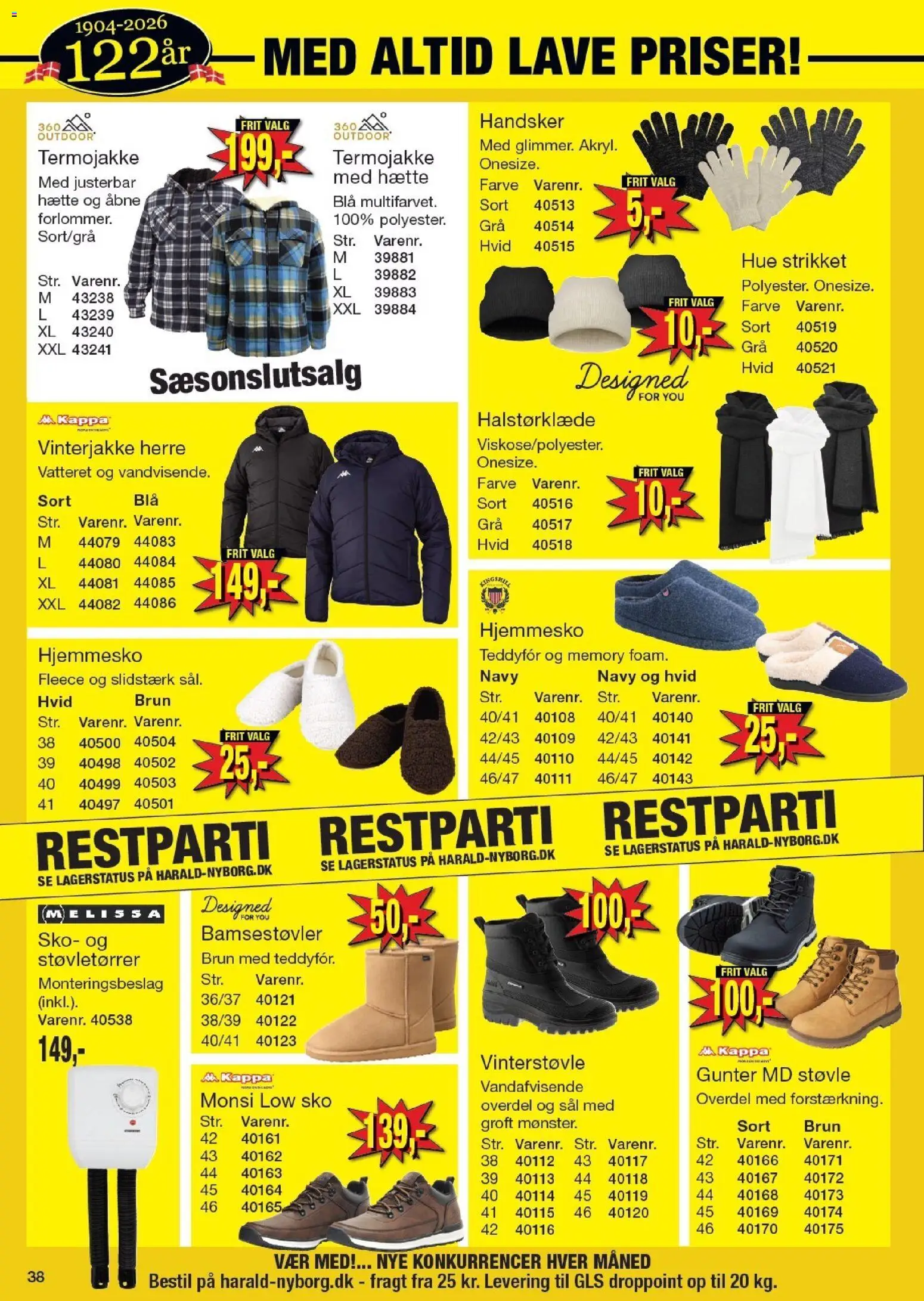 Harald Nyborg tilbudsavis – gyldig fra 19.02.2026 | Side: 40 | Produkter: Hjemmesko, Halstørklæde, Hue, Sko