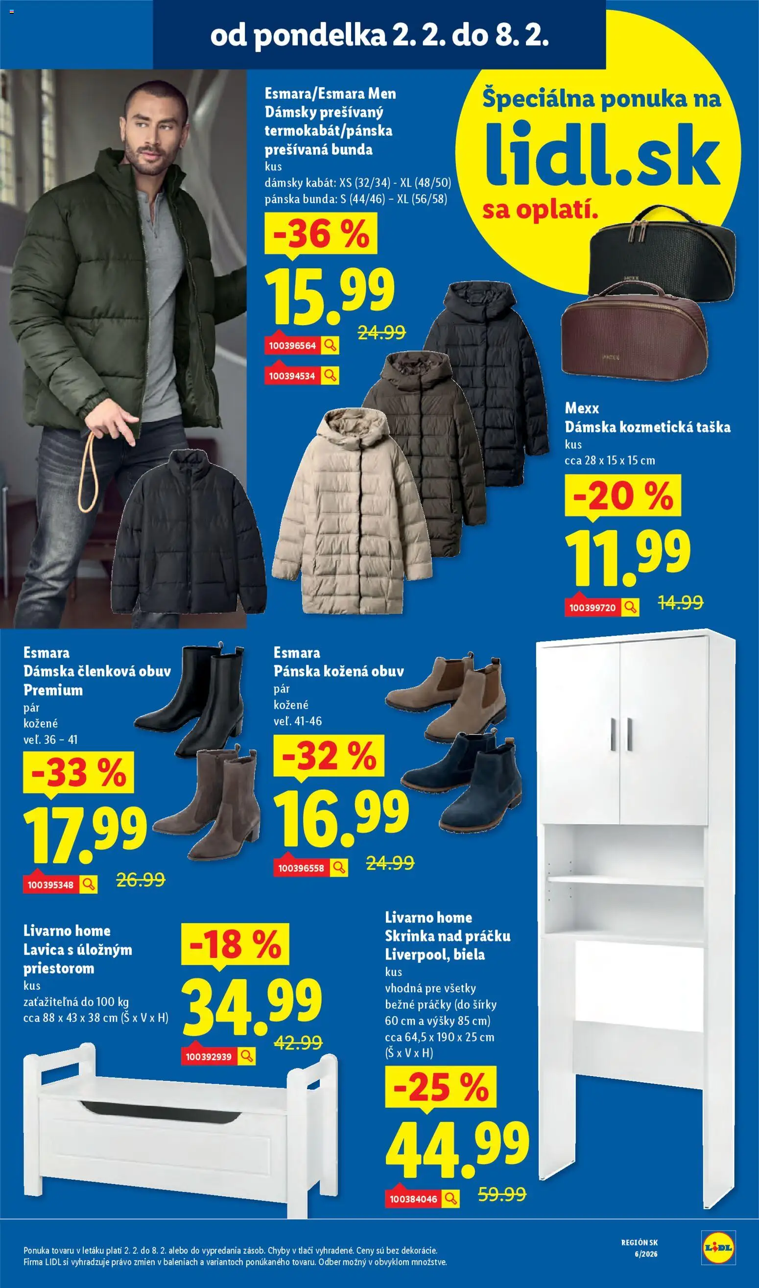 Nové Lidl akcie – leták je platný od 05.02.2026 | Strana: 91 | Produkty: Skrinka, Skrinka nad práčku, Práčky, Lavica s úložným priestorom