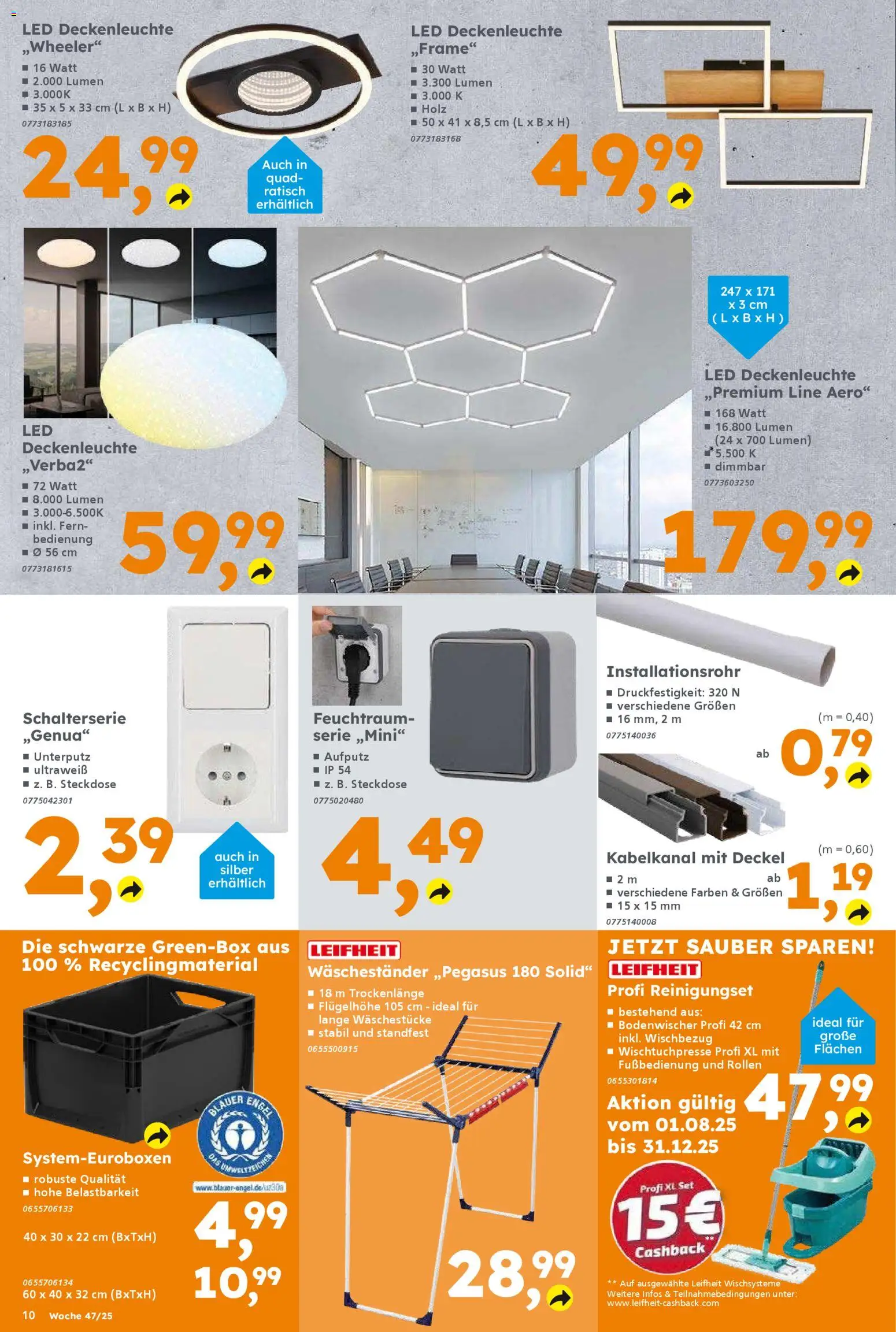 Globus Baumarkt Prospekt 	 – gültig ab 17.11.2025 | Seite: 10 | Produkte: Steckdose, Waschestander