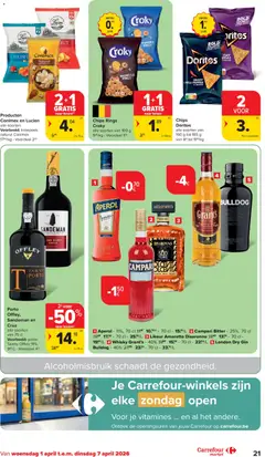 Carrefour market folder week 14 - Voorbeeld van een folder van Carrefour market, geldig van 01.04.2026 | Pagina: 21 | Producten: Chips, Whisky, Doritos, La