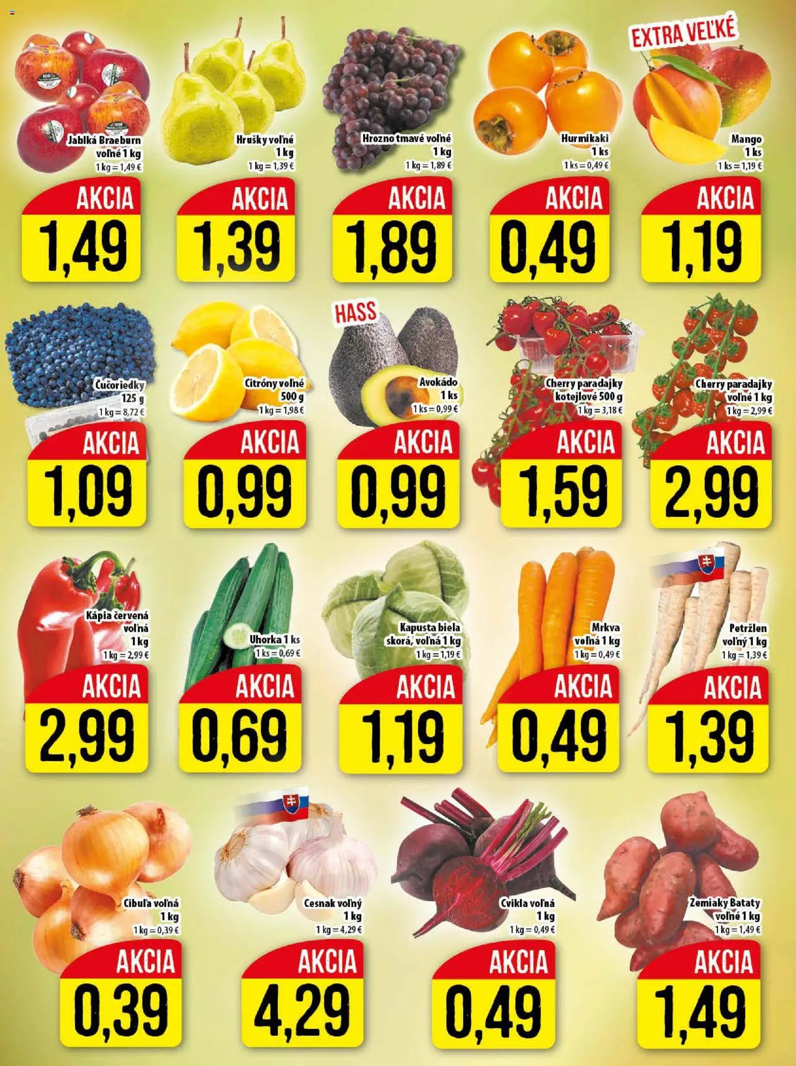 Nové Klas akcie – leták je platný od 08.12.2025 | Strana: 6 | Produkty: Jablká, Citróny, Avokádo, Hrušky