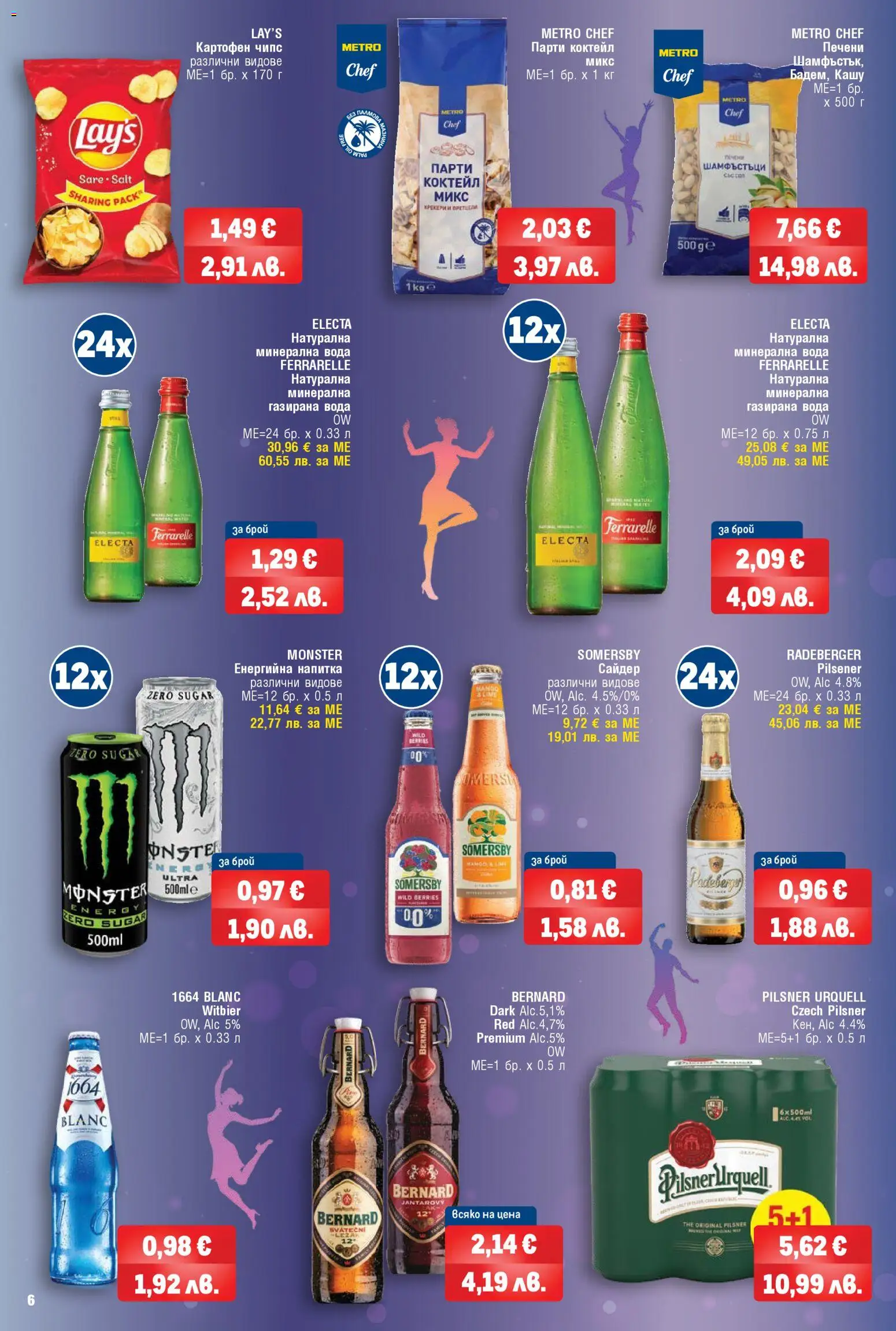 {H1} | Страница: 6 | Продукти: Вода, Минерална вода, Енергийна напитка, Сайдер