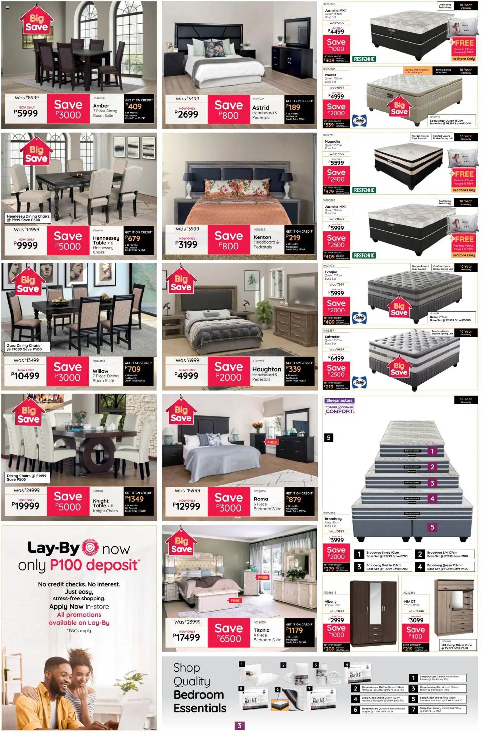 New Bradlows catalogue – valid from 19.02.2026 | Page: 3 | Products: Duvet, Headboard, Mattress, Pillow