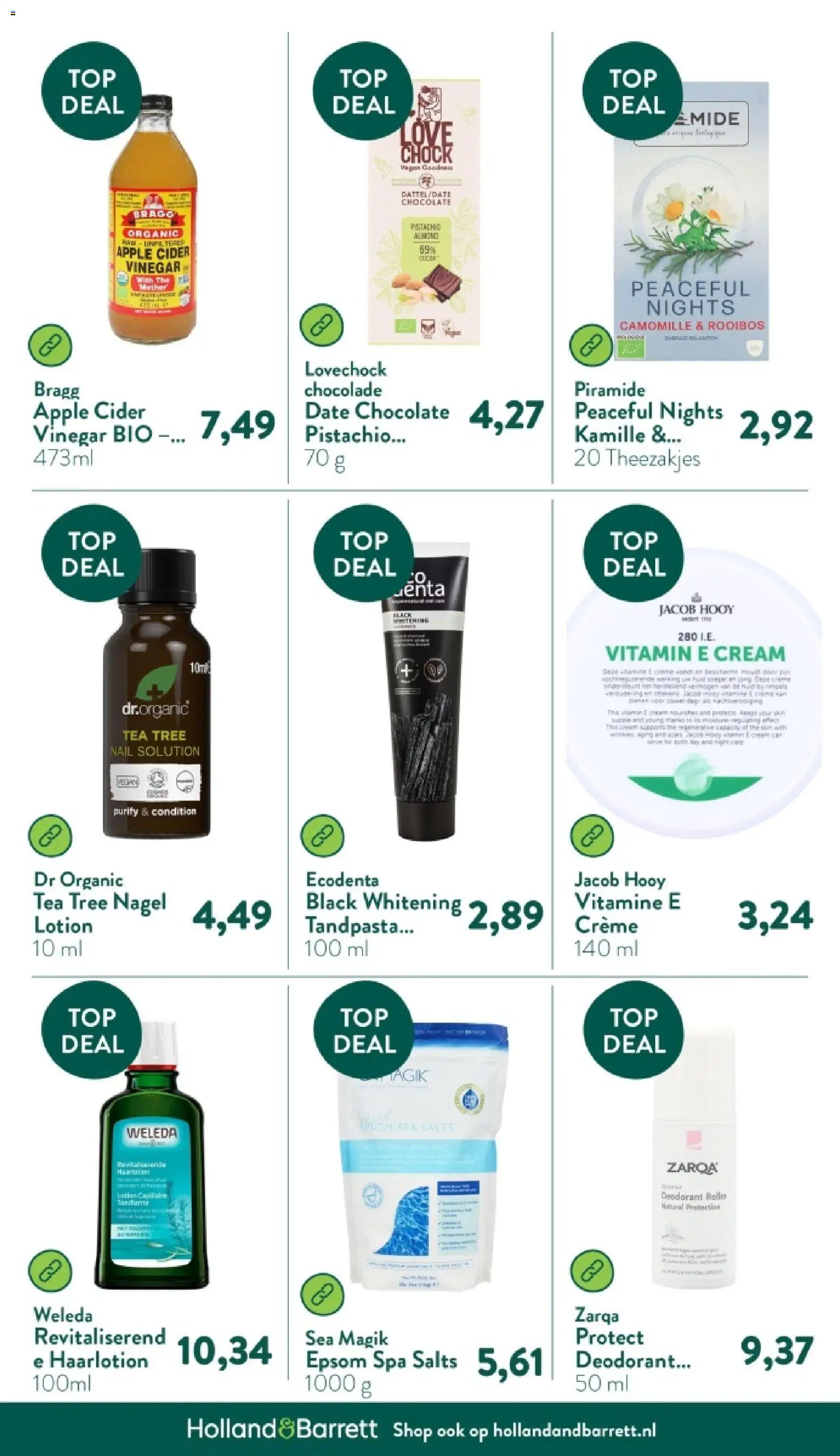 {H1} | Pagina: 5 | Producten: Deodorant, Tandpasta, Chocolade, Crème