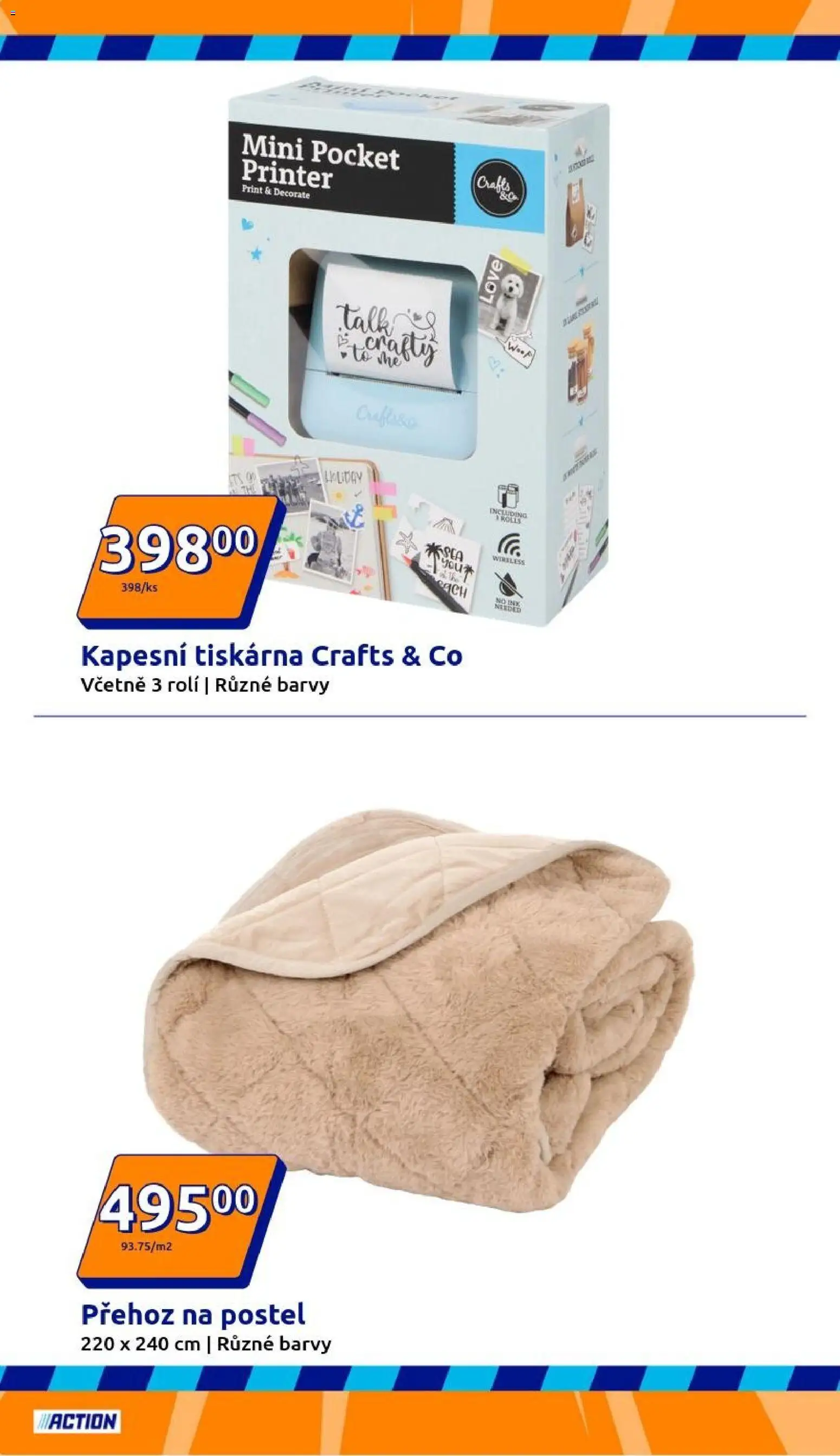 Action leták od 21.01.2026 | Strana: 10 | Produkty: Tiskárna, Postel, Přehoz na postel, Barvy