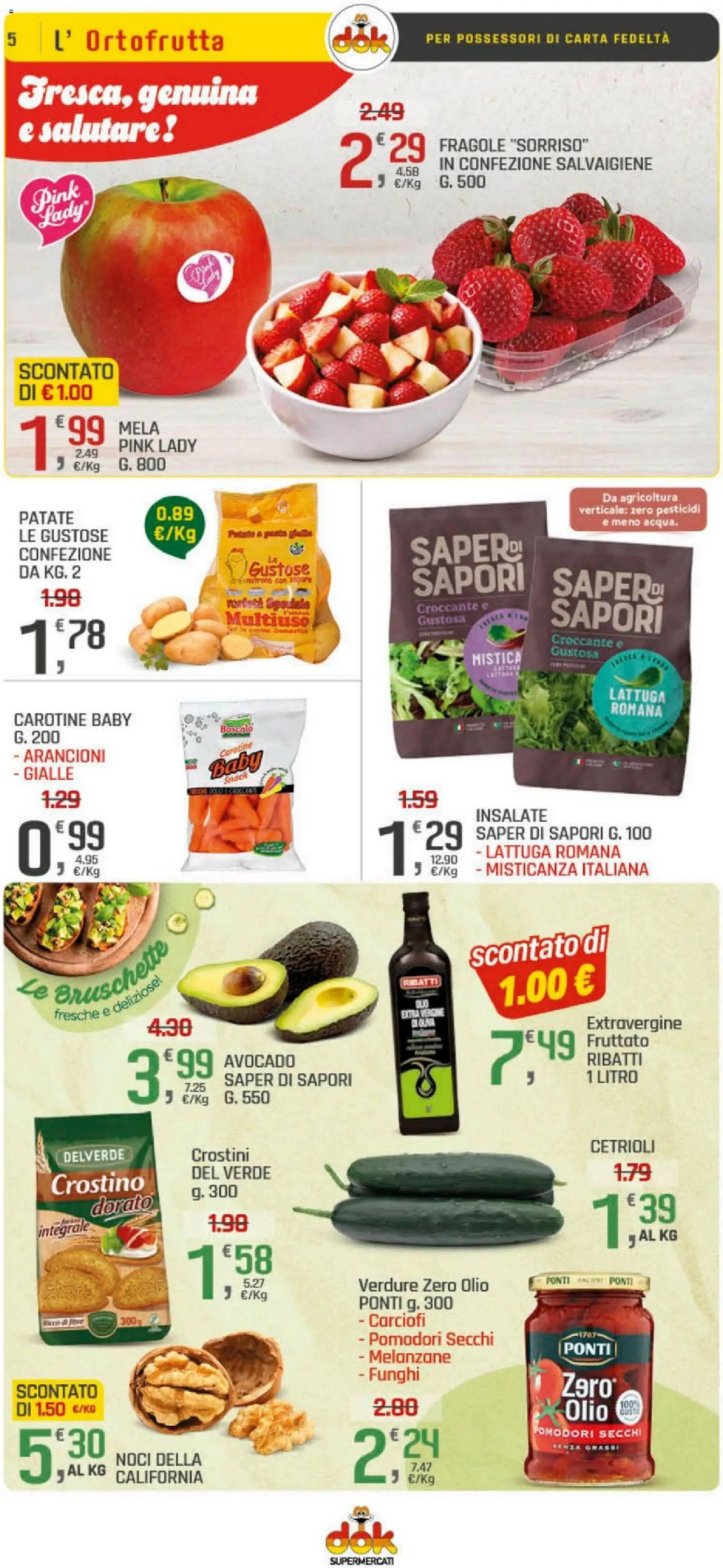 Volantino DOK del 20.04.2026 | Pagina: 5 | Prodotti: Misticanza, Carciofi, Melanzane, Lattuga