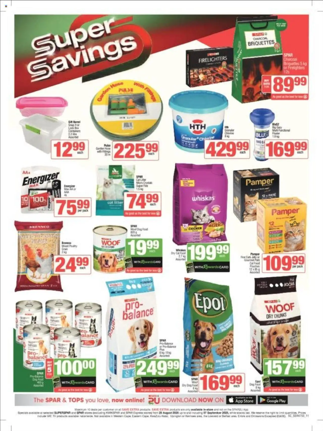 Spar - Gauteng - Weekly Specials │ valid from 25.08.2025 | Page: 11 | Products: TV, Garden hose, Cat food, Dog food