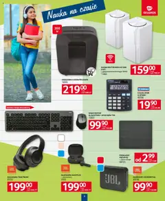 Selgros cash&carry Gazetka - Szkoła od 14.08.2025 | Strona: 3 | Produkty: Słuchawki, Kalkulator, Niszczarka, Router